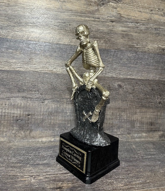 Halloween Trophy Skeleton Tombstone Scariest Costume Contest Best Costume Dia De Los Muertos Skeleton Trophies Skull Vintage Halloween Decor