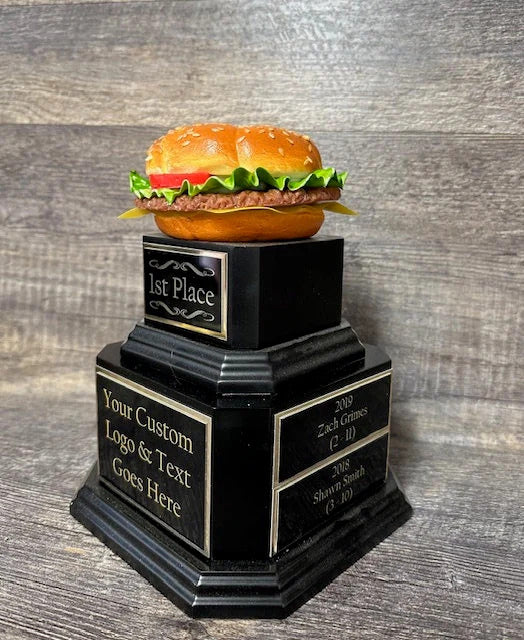 Hamburger Trophy Best Burger Trophy BBQ Trophy 12 Year Perpetual Cook Off Champion Trophy Best Grill Master Trophy Best Beef Trophy Award Winner