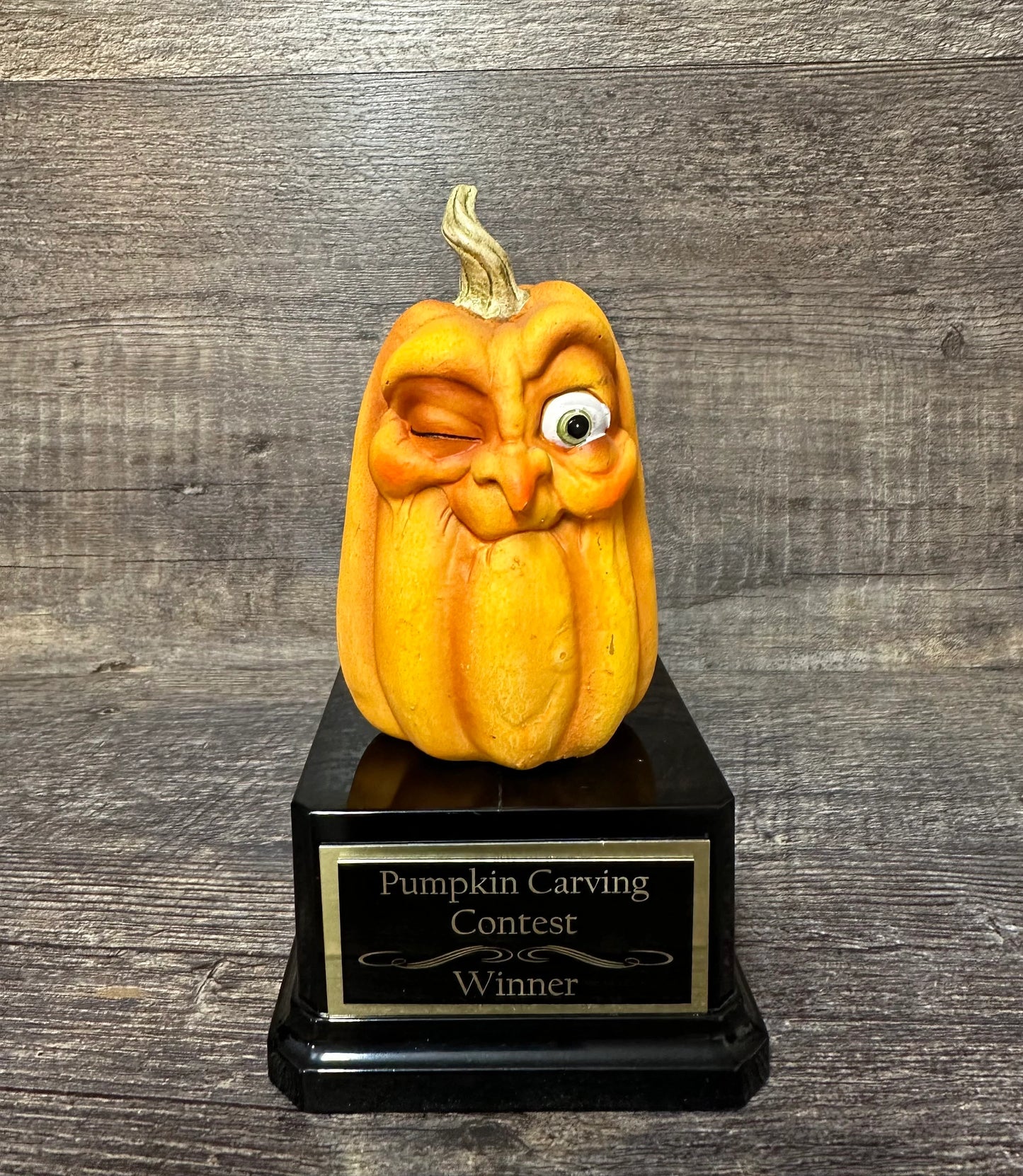 Halloween Trophy Pumpkin Carving Contest Trophy or Best Costume Contest Silly Face Jack O Lantern Halloween Decor