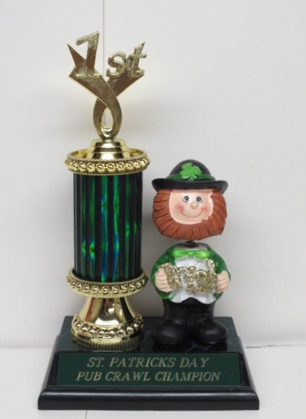 St Patrick's Day Pub Crawl Shenanigans Champion Award Winner Leprechaun Best Irish Jig Dance Shamrock Pot of Gold Trophy Decoration