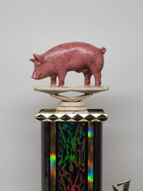BBQ Trophy Best BBQ Cook Off Trophies Best BBQ Grill Master Champion Trophy Best Ribs Pork Pig Trophy Award Winning Winner Champion July 4th