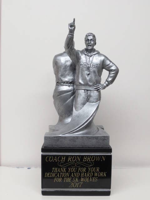 Coach Trophy Coaches Trophies Double Action Sports Award Thank You Team Gift Coach of the Year Retirement Best Coach Award FREE ENGRAVING