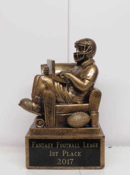 Fantasy Football Trophy League Trophy FFL Champ Champion Winner Fantasy League Sports Award Armchair Quarterback Free Engraving