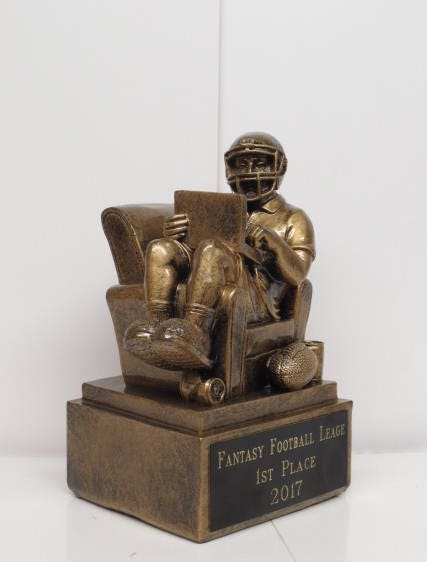 Fantasy Football Trophy League Trophy FFL Champ Champion Winner Fantasy League Sports Award Armchair Quarterback Free Engraving