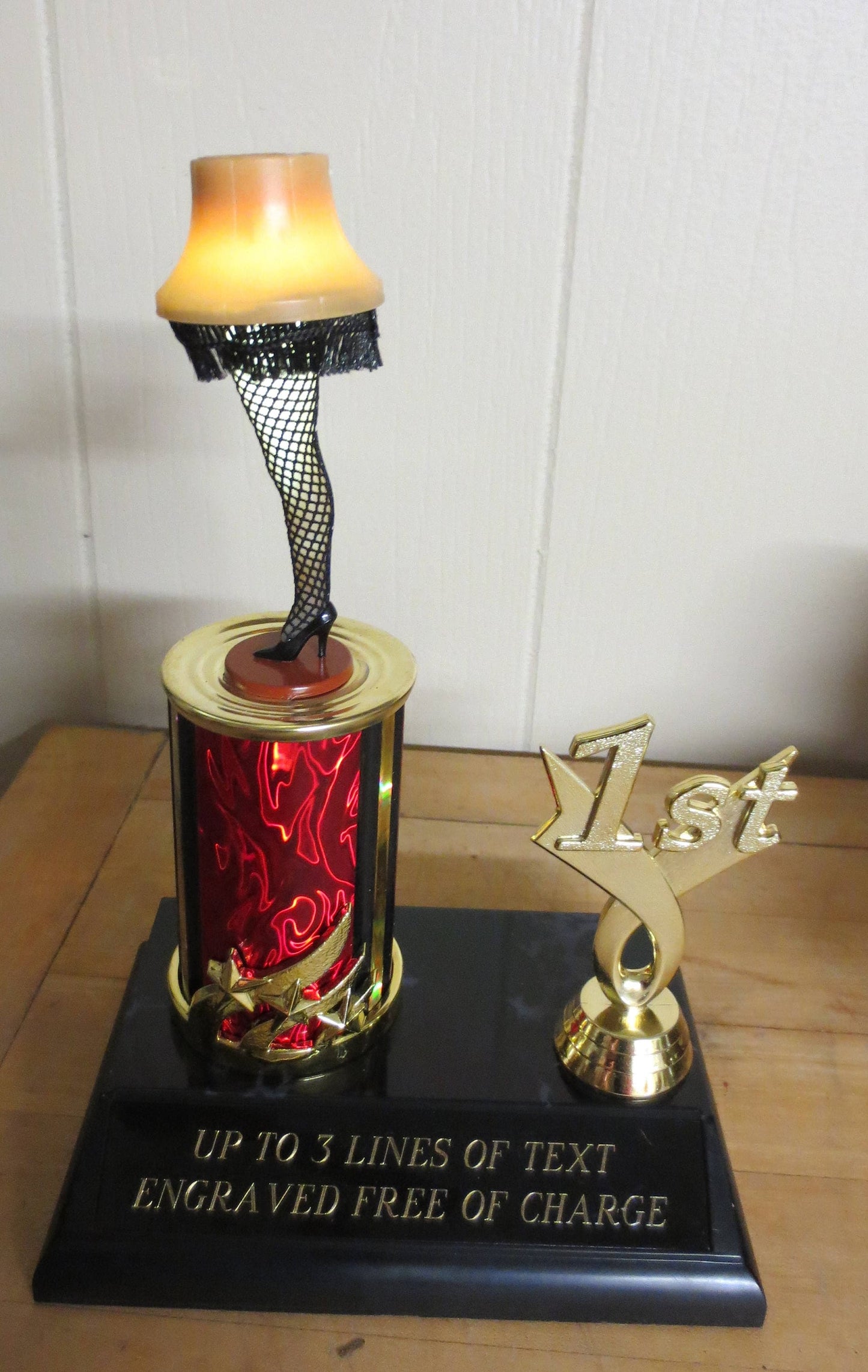 Ugly Ugliest Sweater Trophy LIGHT UP *See Description* Holiday Party Winner Christmas Decor Cookie Bake Off