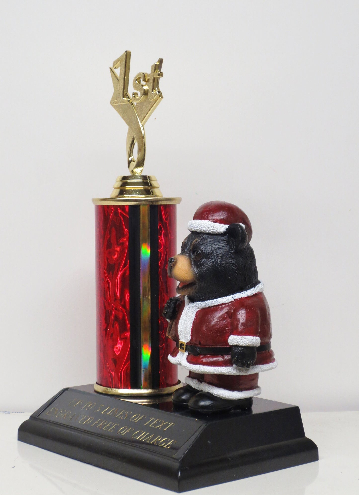 Ugly Sweater Christmas Trophy Cookie Bake Off Winner White Elephant Trophy Contest Christmas Decor Holiday Party Decor Santa Teddy Bear