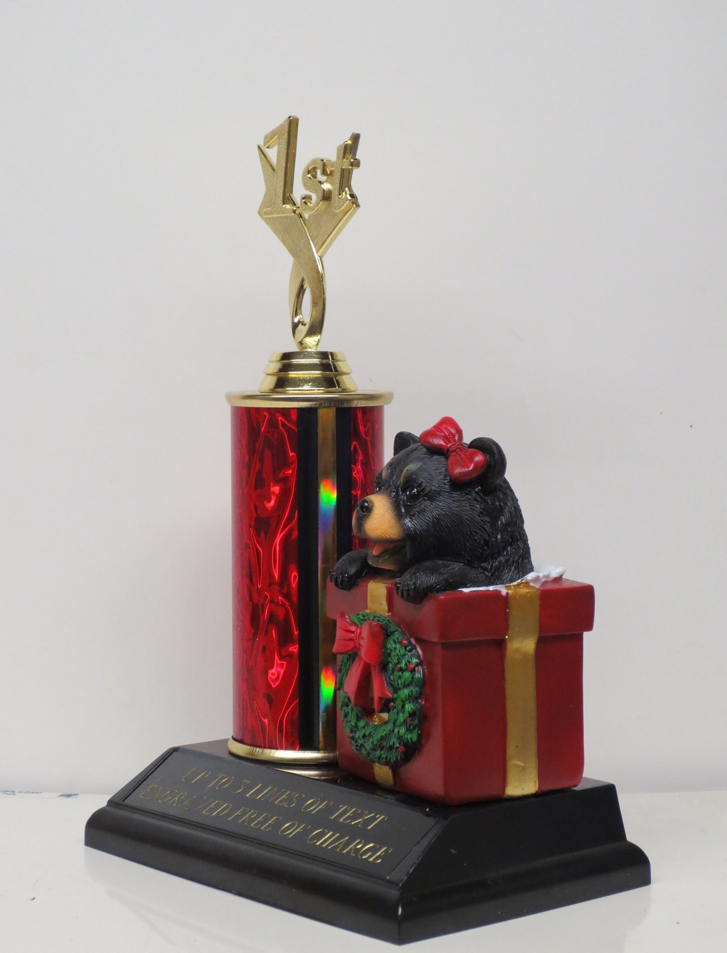 Ugly Sweater Christmas Trophy Cookie Bake Off White Elephant Holiday Party Contest Holiday Decor Christmas Decor Teddy Bear Award Winner