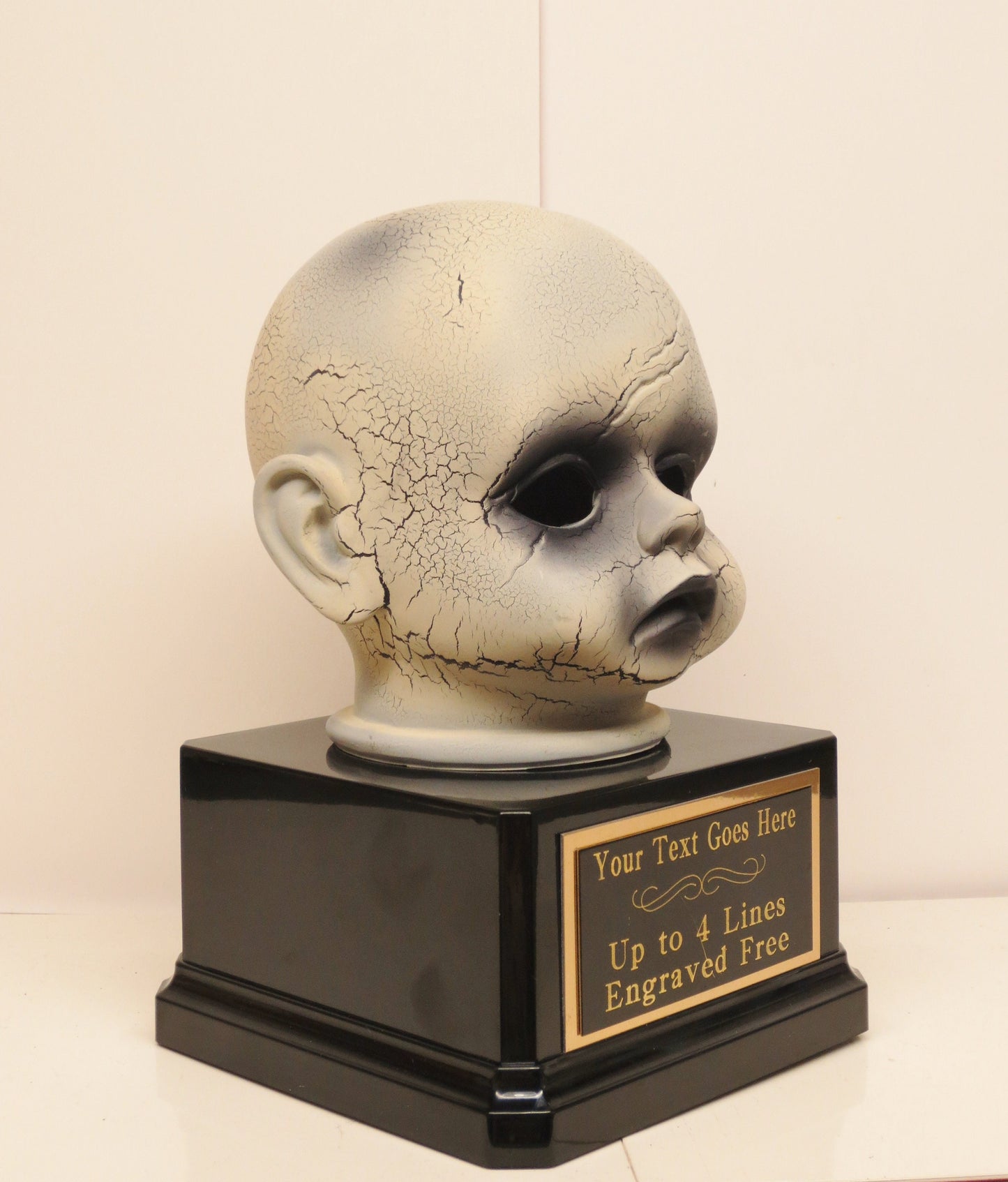Halloween Trophy Costume Contest Winner Trophies Creepy Doll Head Vintage Halloween Decor Pumpkin Carving Contest Scary Costume