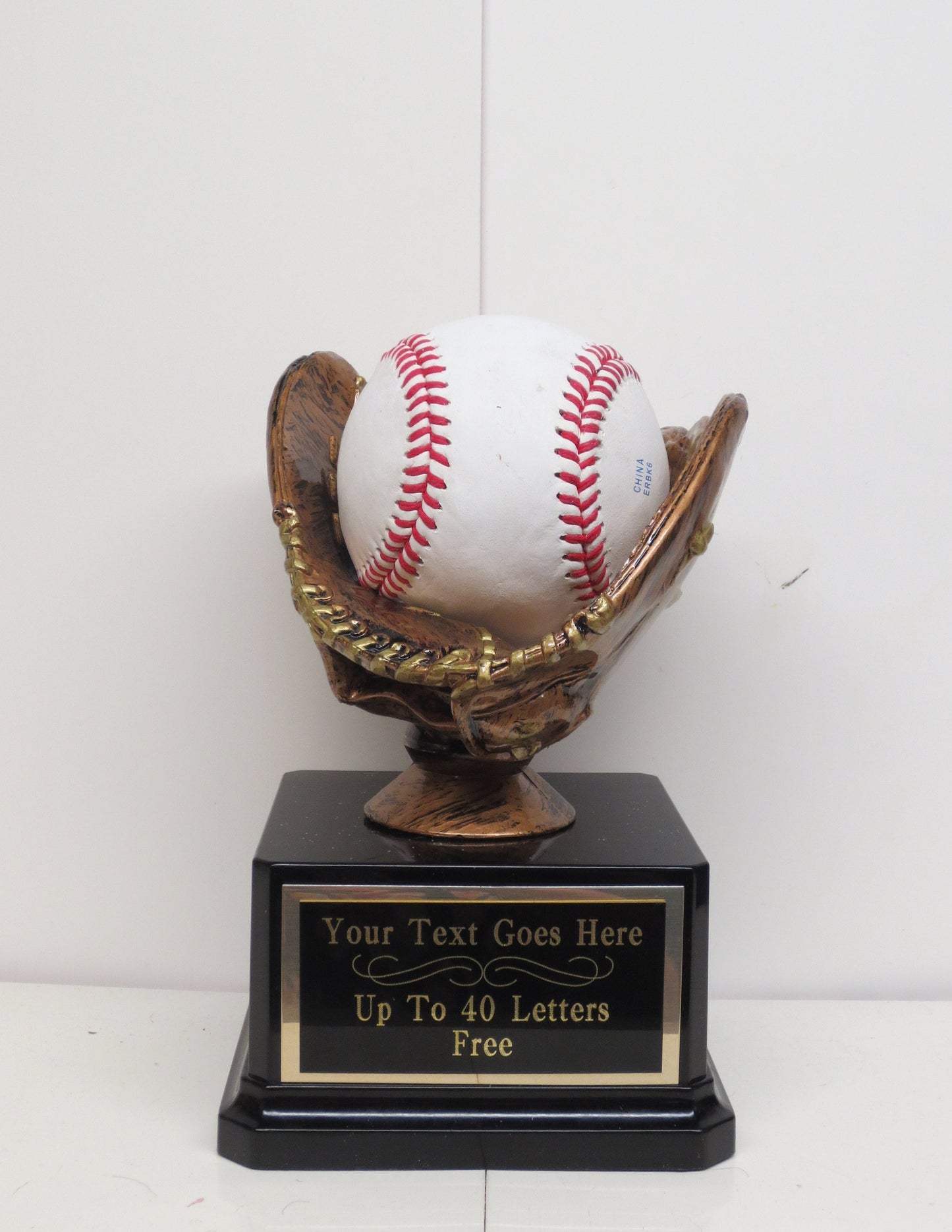Baseball Holder Display Trophy Ball Holder Baseball Mitt Coaches Gift Participation Award Custom Trophy Bronze Baseball Glove