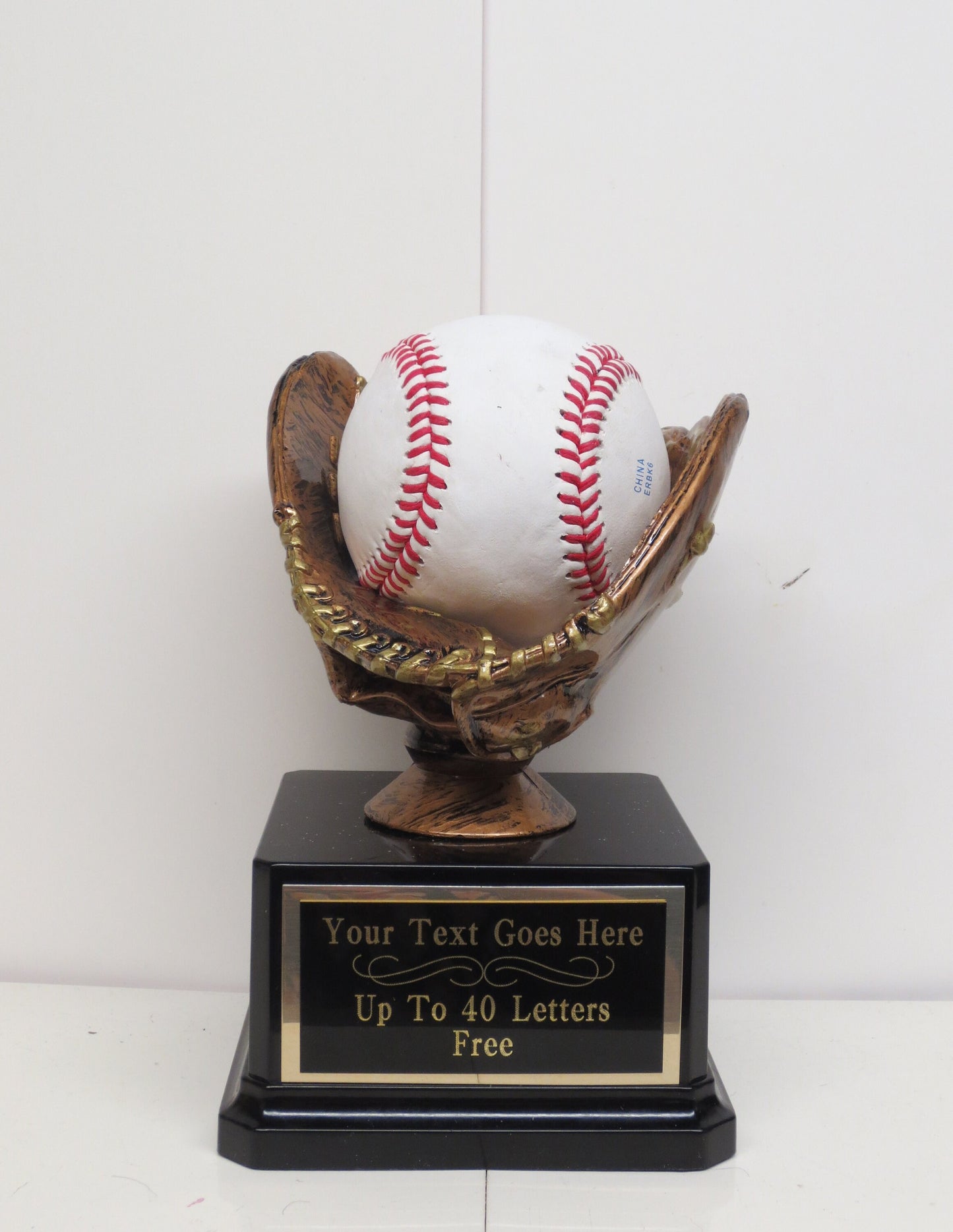 Baseball Trophy Display Ball Holder Baseball Display Holder Baseball Mitt Coaches Gift Custom Trophy Bronze Baseball Glove