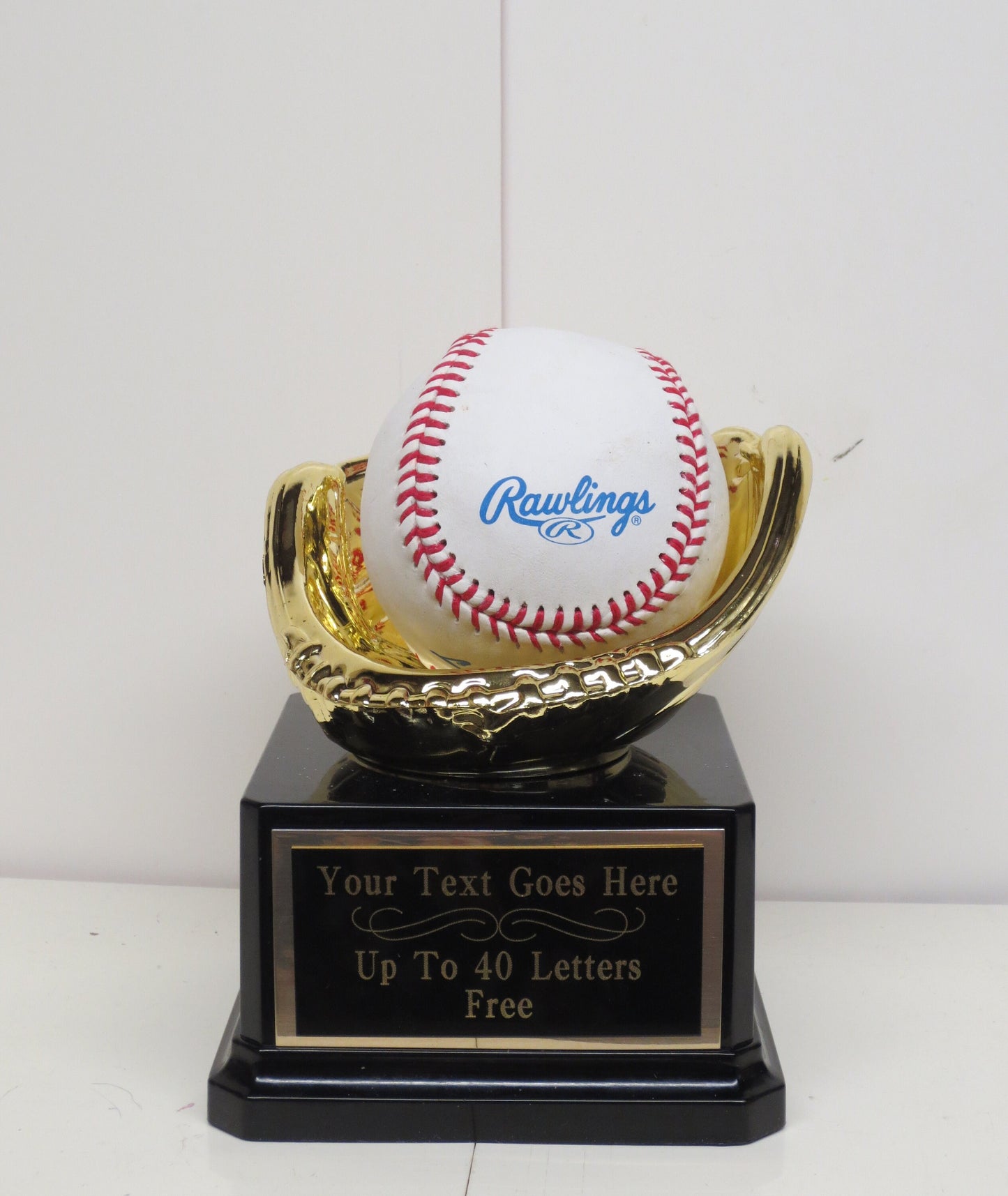 Baseball Trophy Baseball Holder Baseball Mitt Trophy Coaches Gift Participation Award Custom League Trophy Gold Baseball Glove