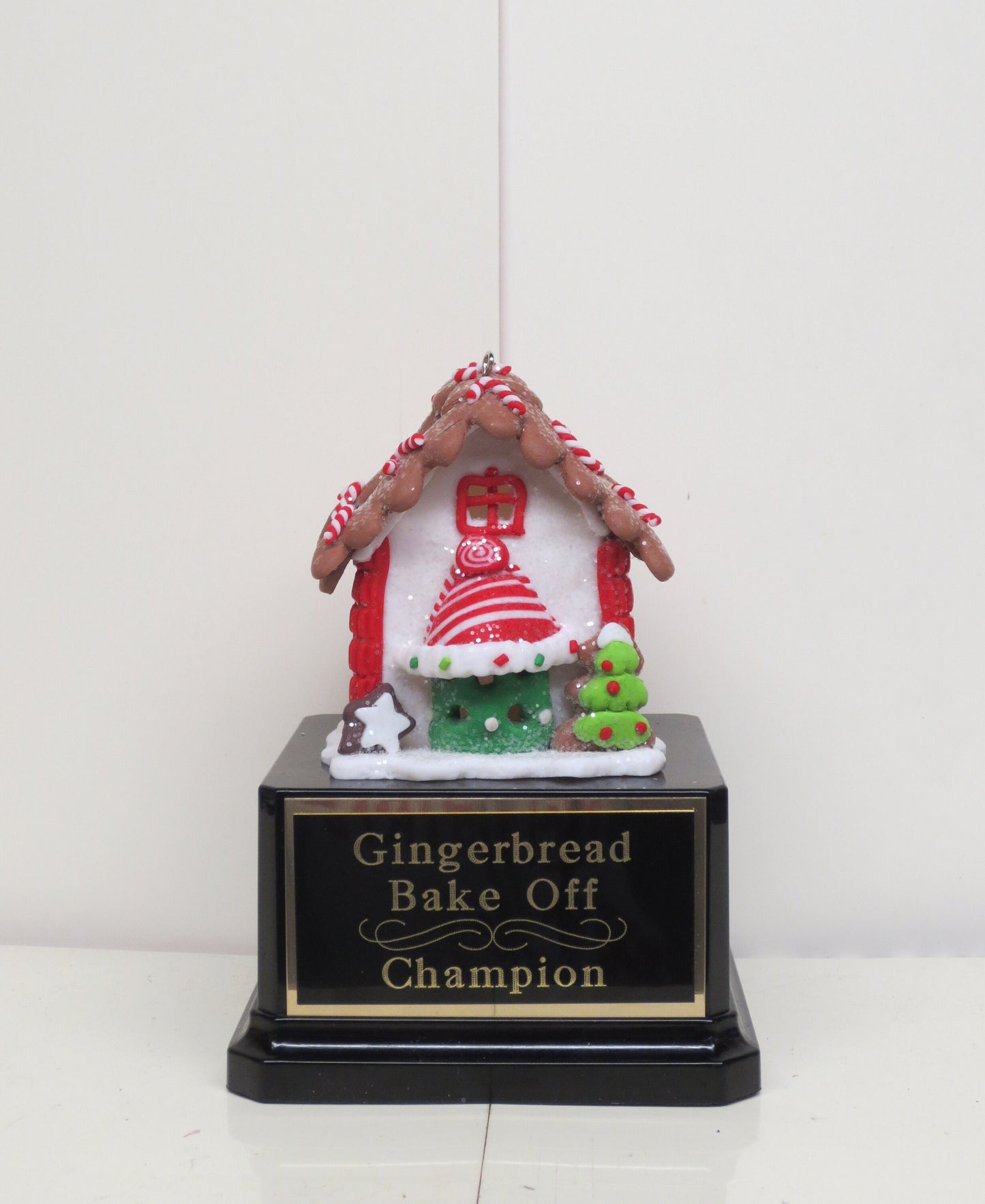 Ugly Sweater Trophy Contest Award Winner Christmas Holiday Party Cookie Gingerbread House Cookie Bake Off Trophy Christmas Decor
