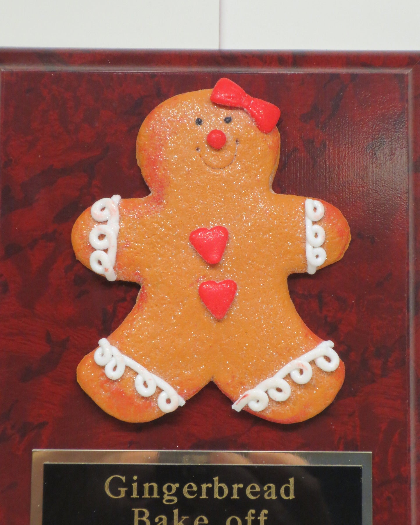 Gingerbread Cookie Bake Off Plaque Christmas Trophy Contest Award Door Decorating Winner Gingerbread House Christmas Decor Ugly Sweater