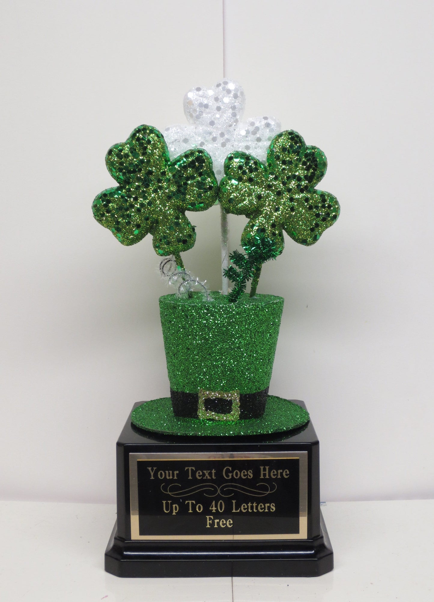 St Patrick's Day Pub Crawl Shenanigans Champion Award Winner Leprechaun Hat Best Irish Jig Dance Shamrock Pot of Gold Trophy Decoration