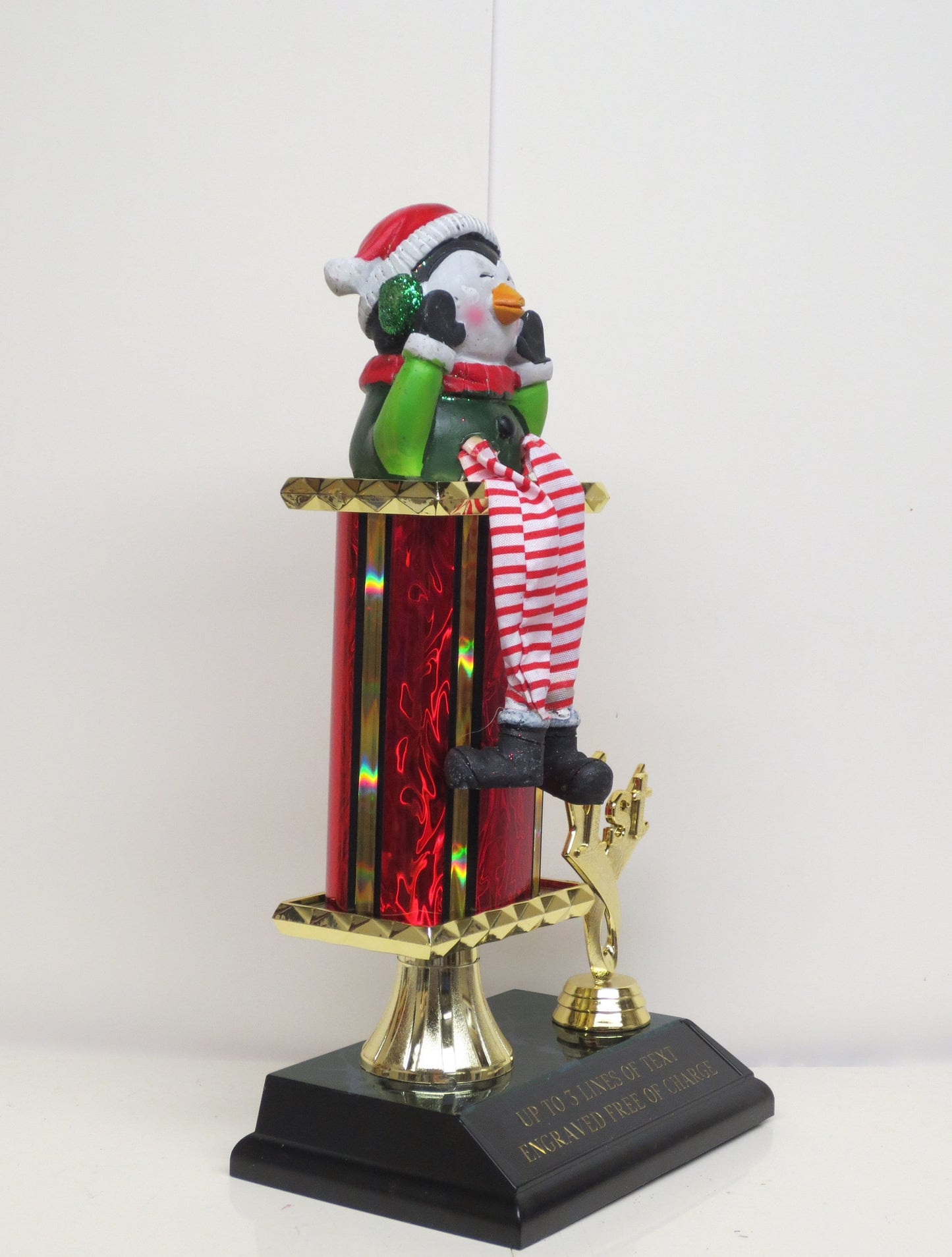 Ugliest Ugly Sweater Contest Trophy Christmas Party Penguin Dangle Leg Holiday Decor Christmas Decor Kids Gingerbread Cookie Bake Off Winner