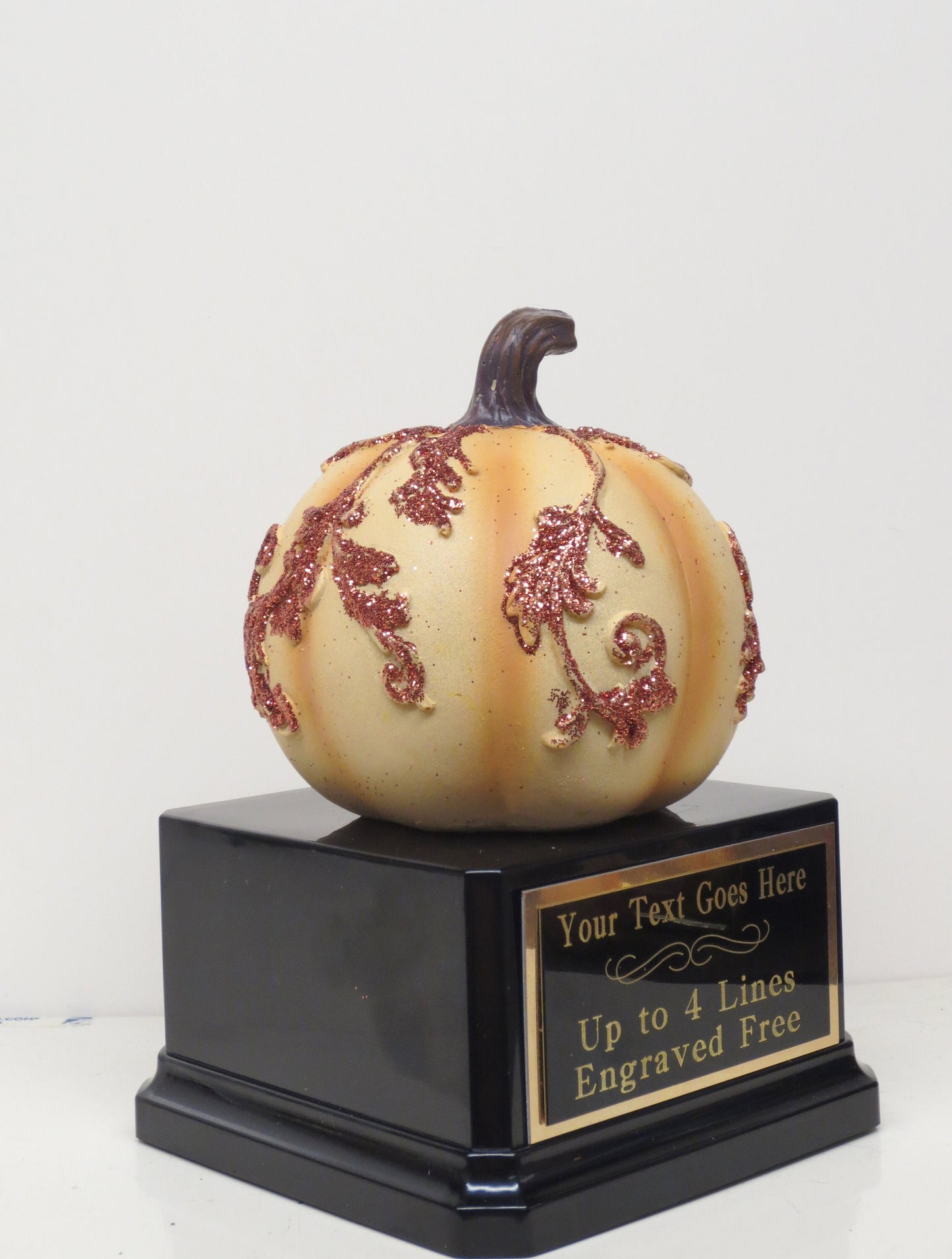 Halloween Trophy Trophies Costume Contest Winner Glitter Pumpkin Carving Contest Jack O Lantern Trophy Trunk or Treat Elegant Glitter