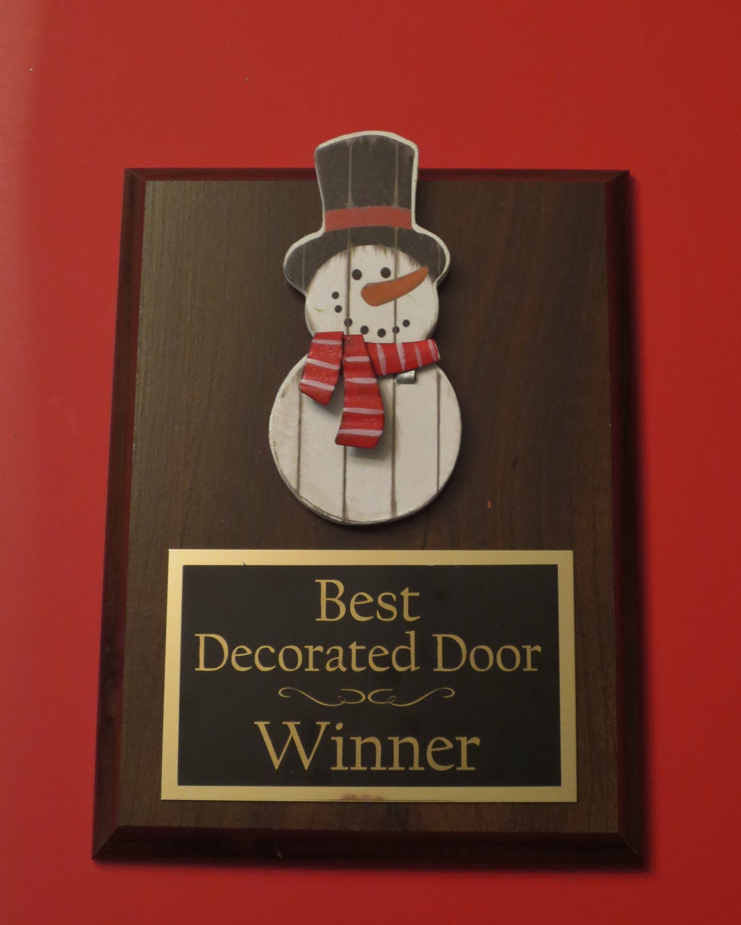 Best Decorated Christmas Trophy Door Office House Gingerbread Cookie Bake Off Contest Winner Holiday Snowman Christmas Decor Ugly Sweater
