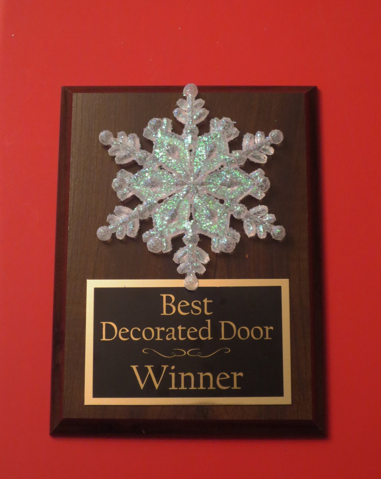 Best Decorated Christmas Trophy Door Office House Gingerbread Cookie Bake Off Contest Winner Holiday Snowflake Christmas Decor Ugly Sweater