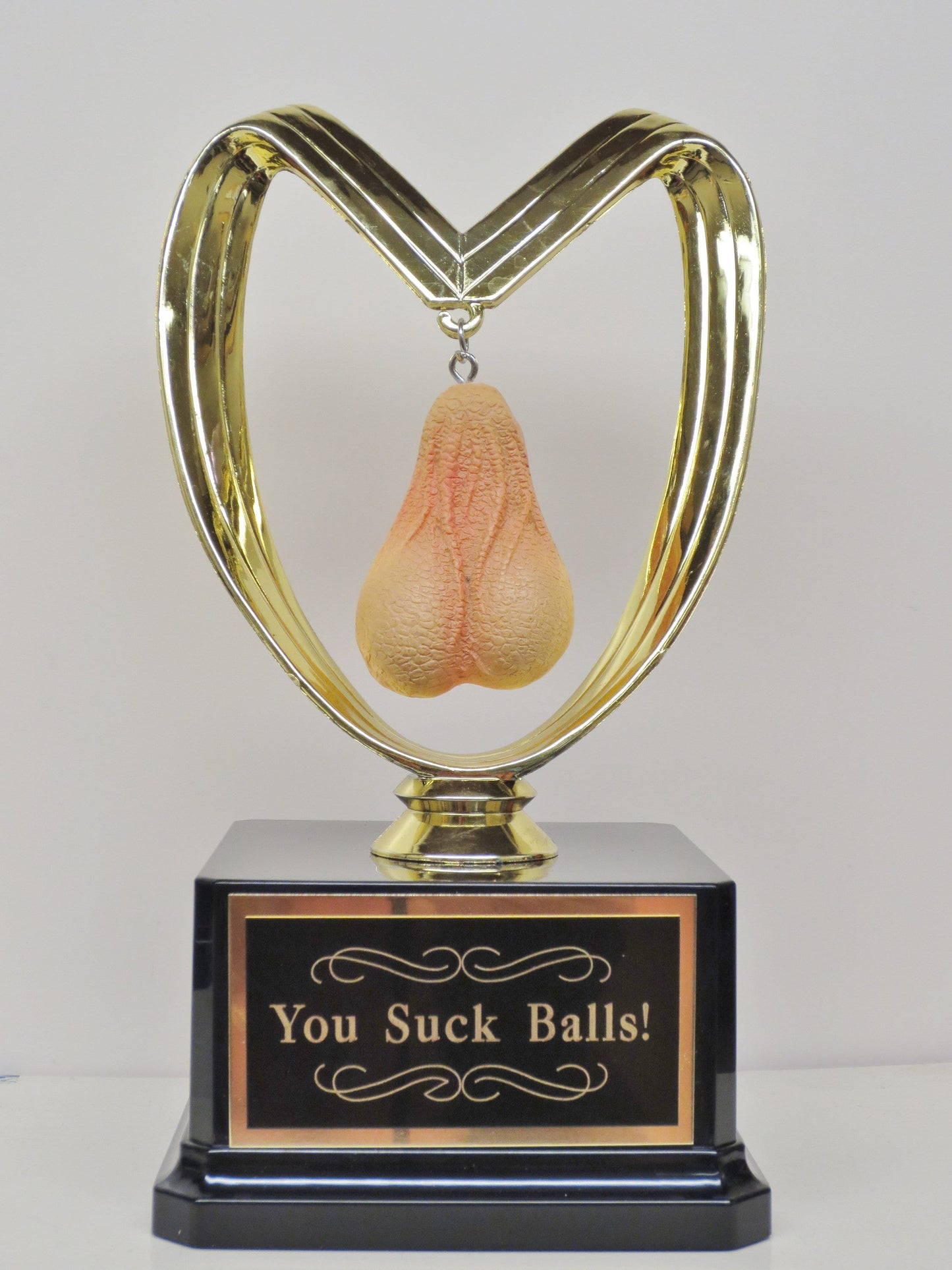 FFL Testicle Trophy Fantasy Football Sacko You Suck Balls Last Place Loser Grow A Pair You've Got Balls Funny Trophy Adult Humor Gag Gift