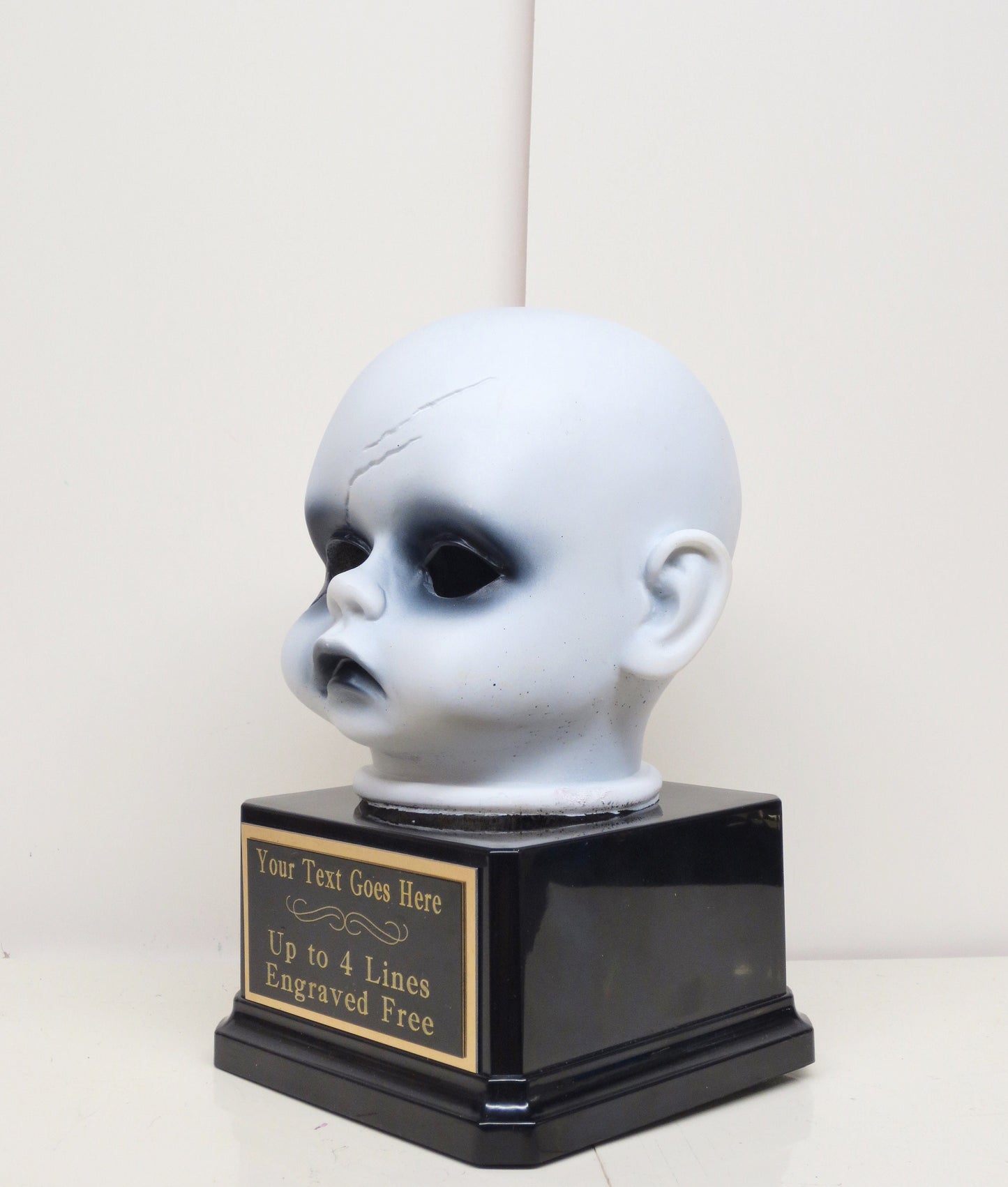 Halloween Trophy Costume Contest Trophy Winner Trophies Creepy Doll Head Halloween Decor Pumpkin Carving Contest Award Winner Scary Costume