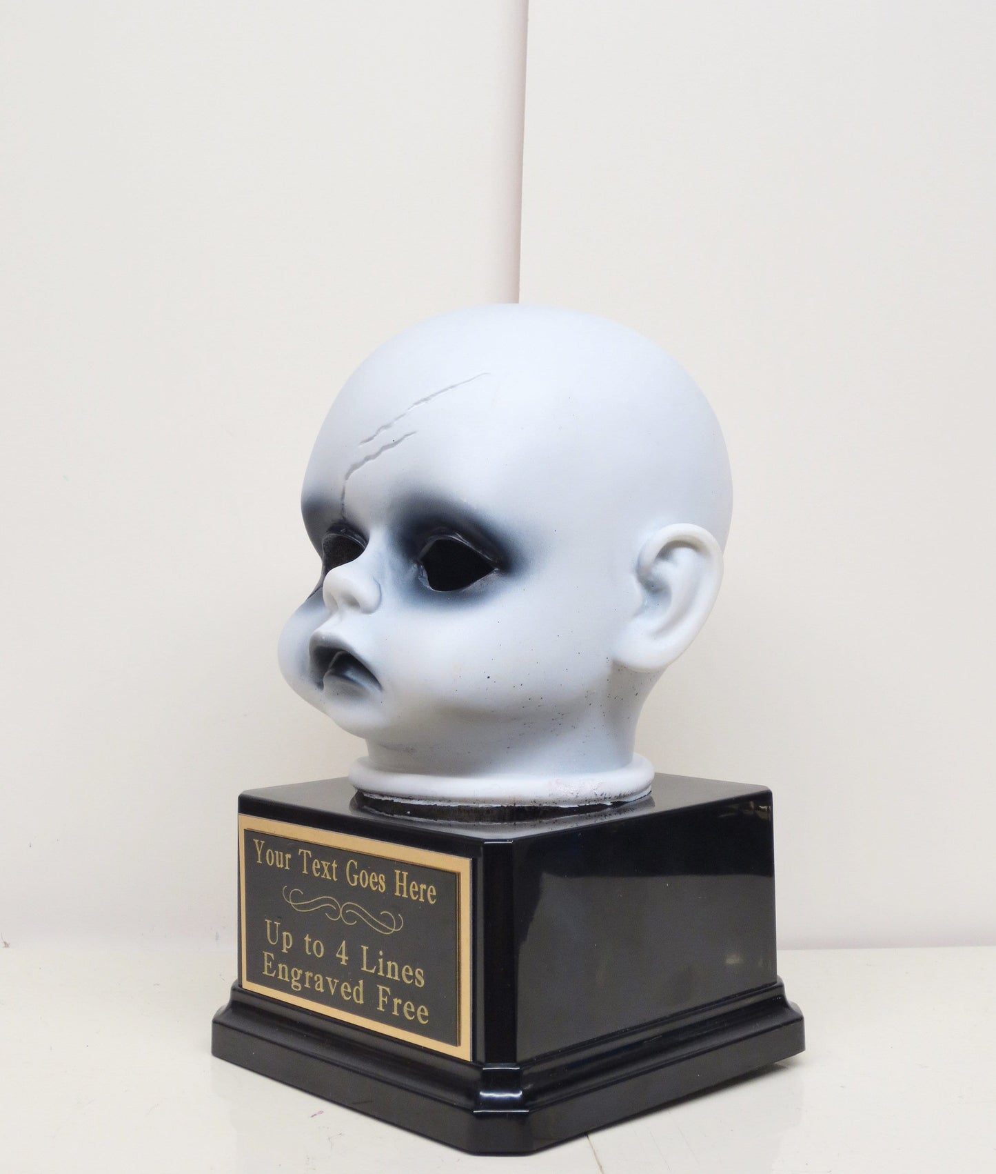 Halloween Trophy Costume Contest Trophy Winner Trophies Creepy Doll Head Halloween Decor Pumpkin Carving Contest Award Winner Scary Costume
