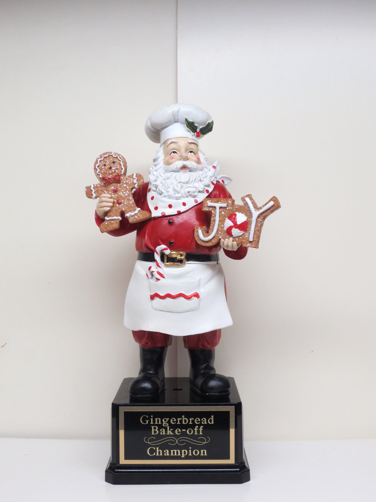Gingerbread Cookie Bake Off Christmas Trophy Contest Decorating Winner Baker Santa Claus Gingerbread House Christmas Decor Ugly Sweater
