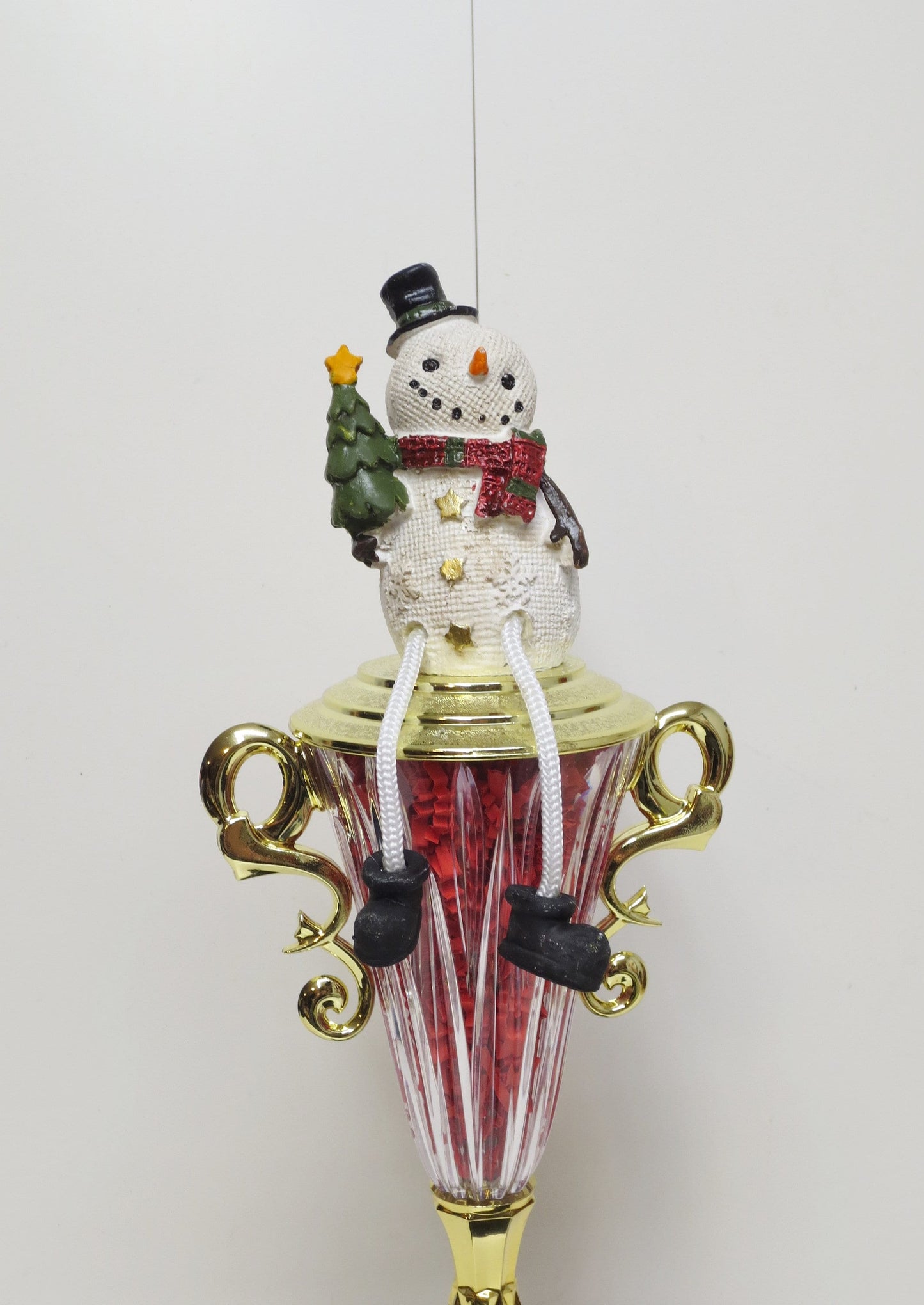 Ugliest Ugly Sweater Contest Trophy Christmas Snowman w Dangle Leg Holiday Decor Christmas Decor Kids Gingerbread Cookie Bake Off Winner