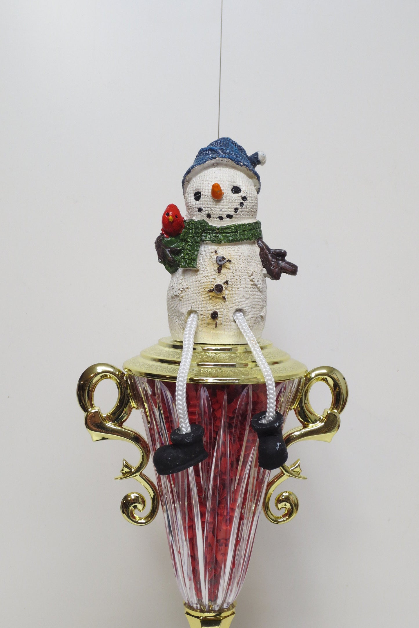 Ugliest Ugly Sweater Contest Trophy Christmas Snowman w Dangle Leg Holiday Decor Christmas Decor Kids Gingerbread Cookie Bake Off Winner