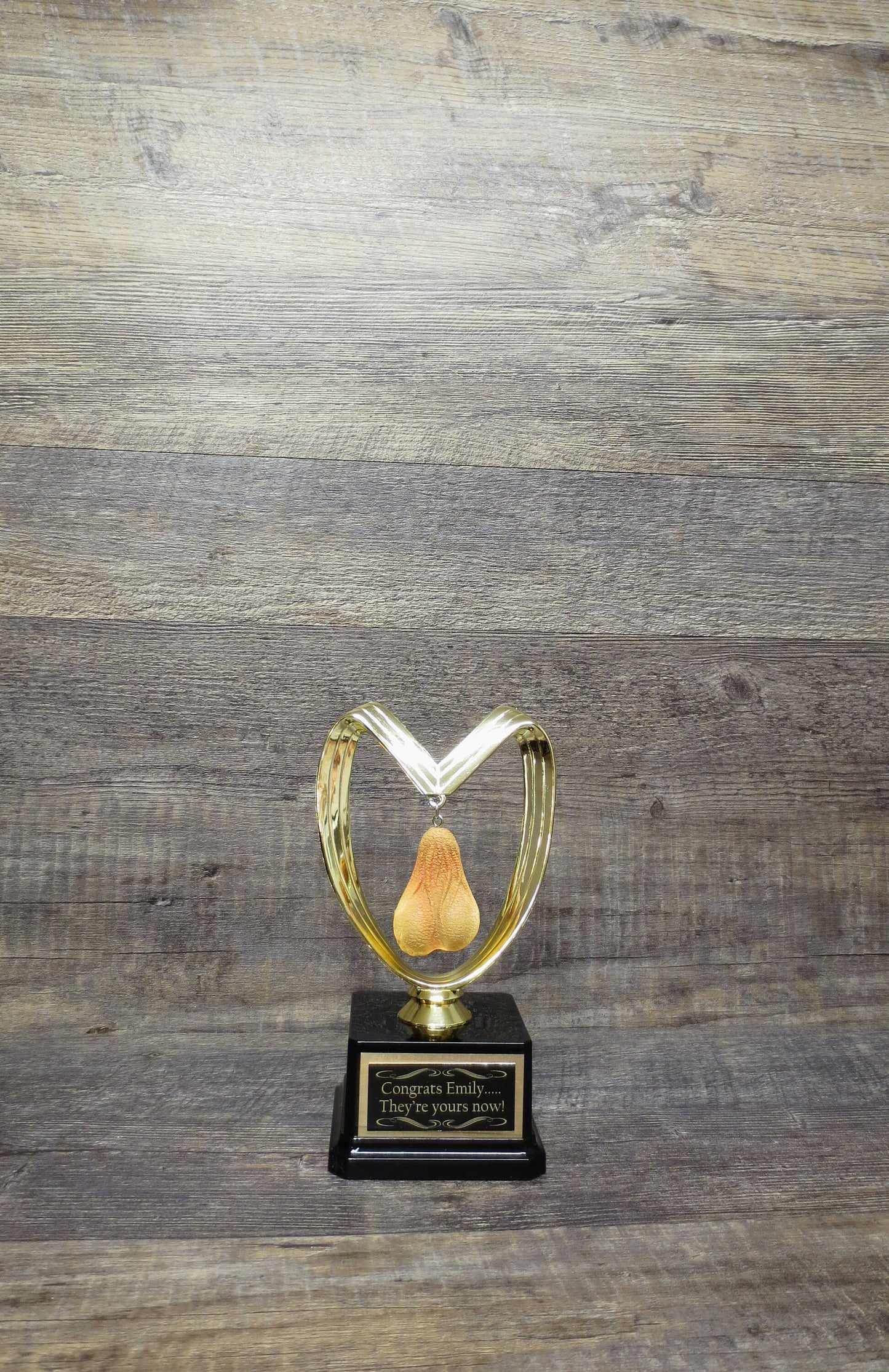 Funny Wedding Gift They're Yours Now Custom Trophy Engagement Gift Aww Nuts! Just Married Adult Humor Grow A Pair Gag Gift Penis Testicle