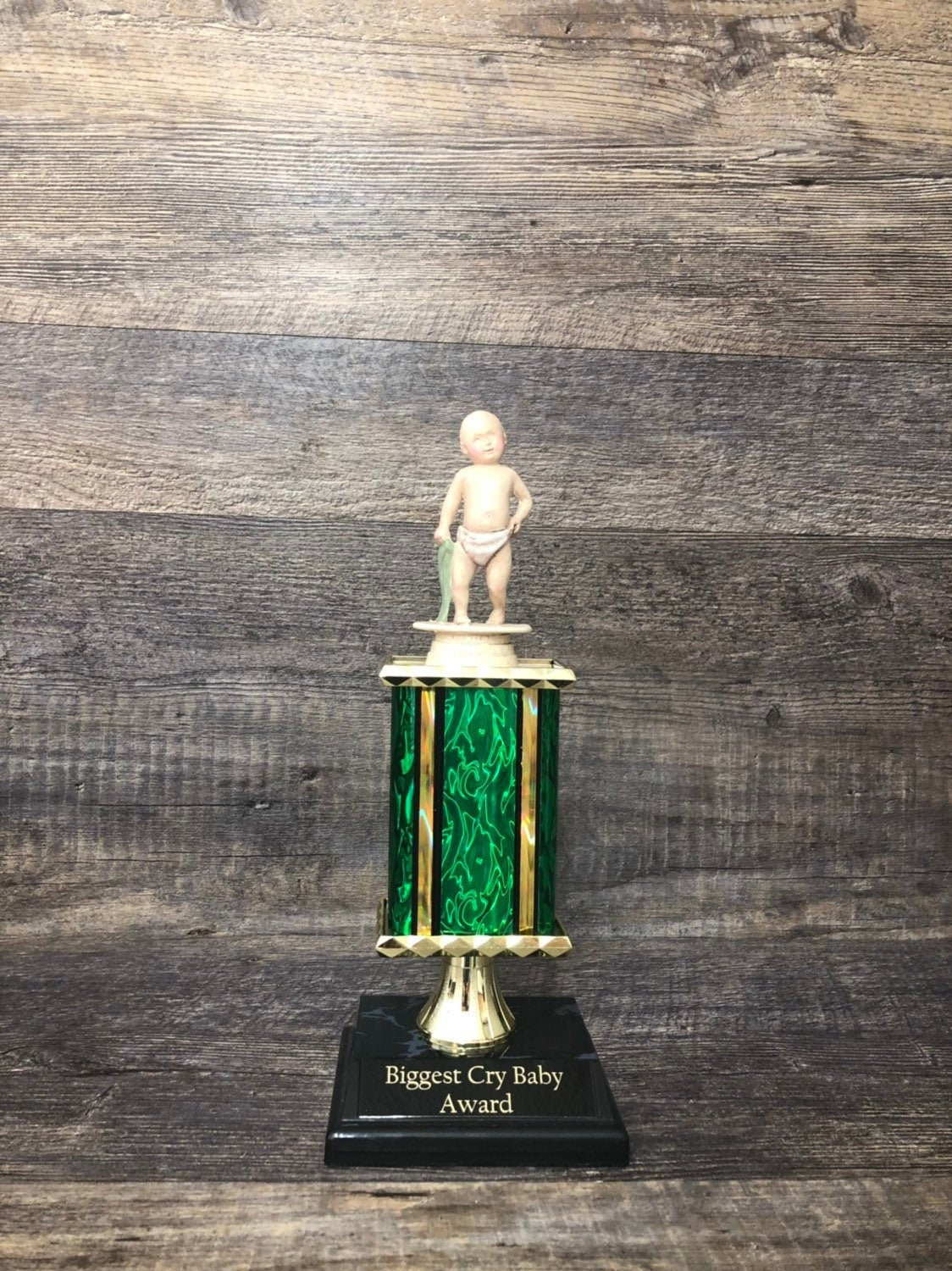 Fantasy Football Biggest Cry Baby Award Funny Big Baby Trophy LOSER Trophy Quitter Sore Loser Crybaby FFL Last Place Fantasy Funny Award