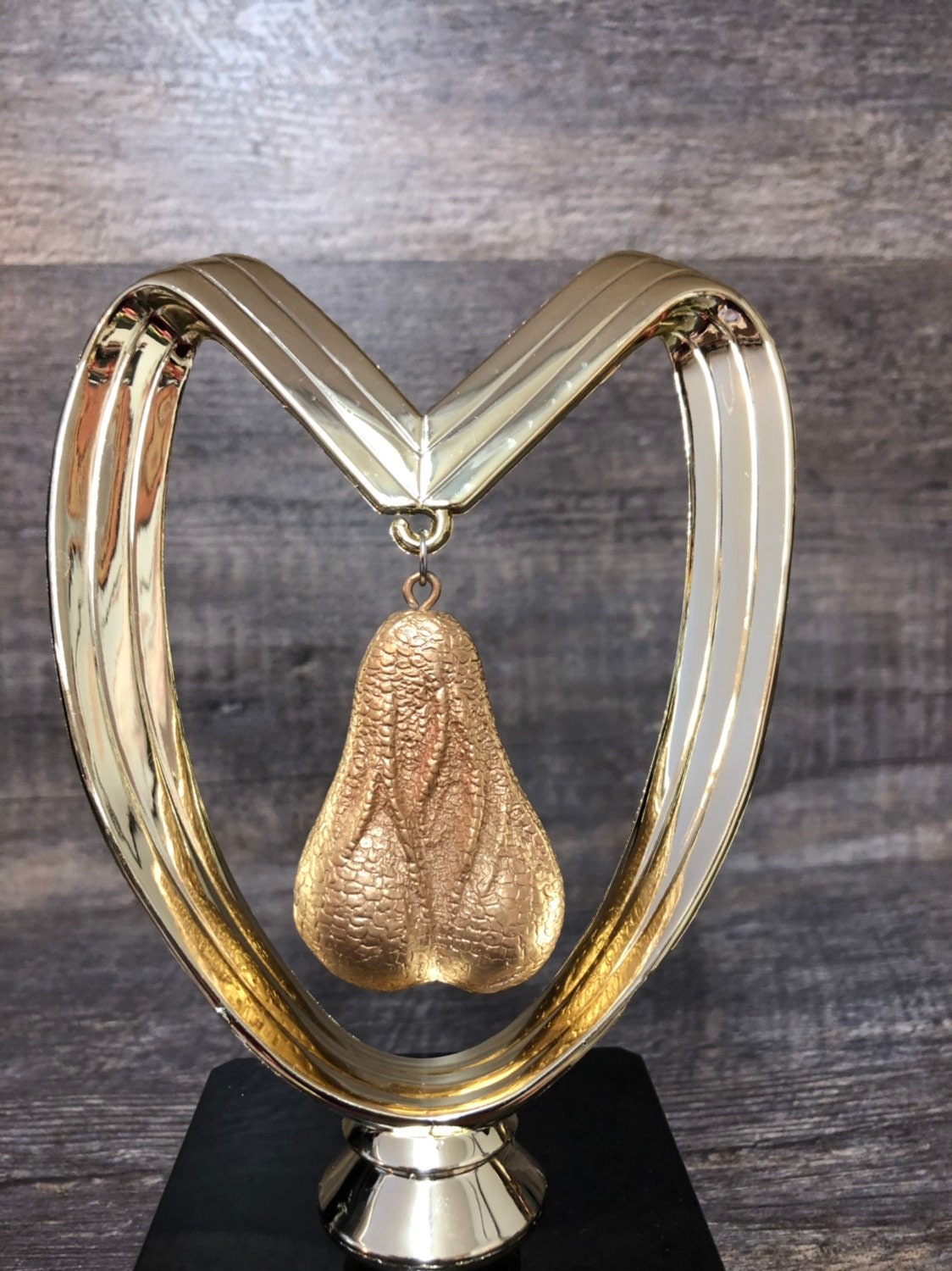 Golden Balls Fantasy Football Loser Trophy Award Gold Testicle Funny Trophy You Suck Balls Last Place FFL Sacko Adult Humor Gag Gift