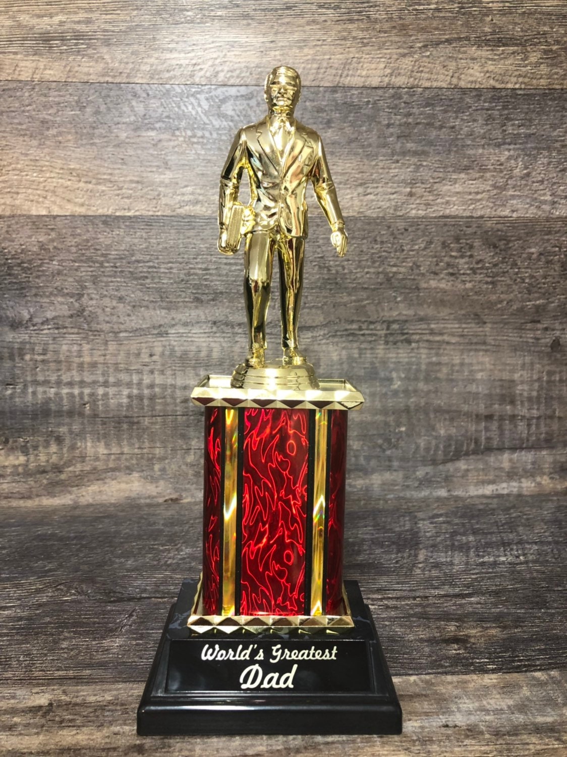 World's Greatest Dad Funny Trophy Custom Father's Day Best Dad Gift Corporate Top Salesman Award Adult Humor Gag Gift Best Husband Boyfriend