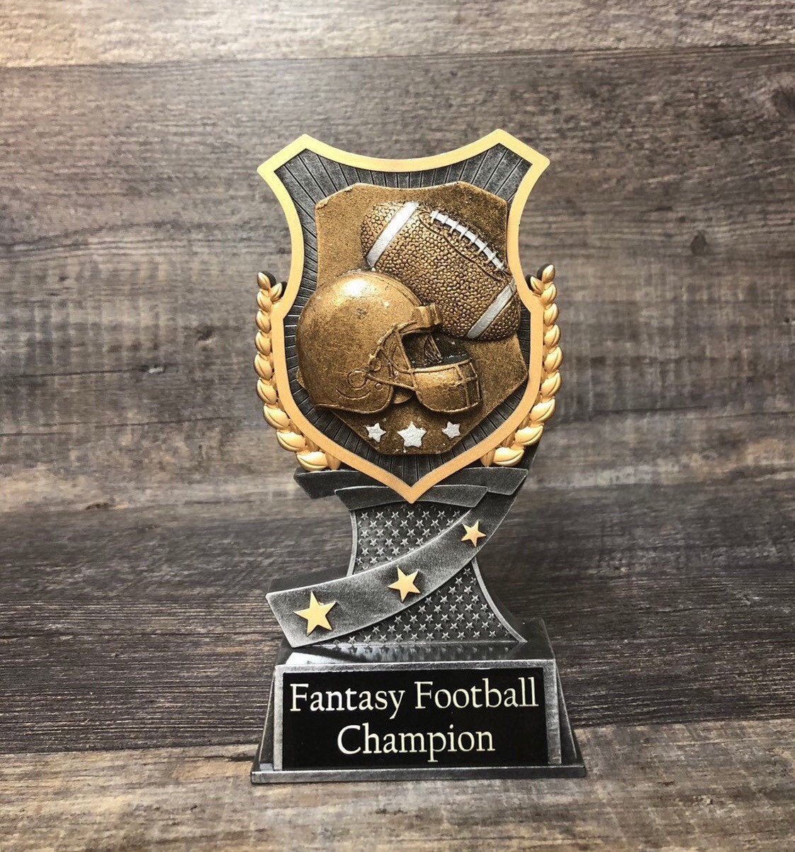 Fantasy Football Trophy FFL Bronze Football Champion Winner Fantasy League Custom Trophy Sports Award Free Engraving