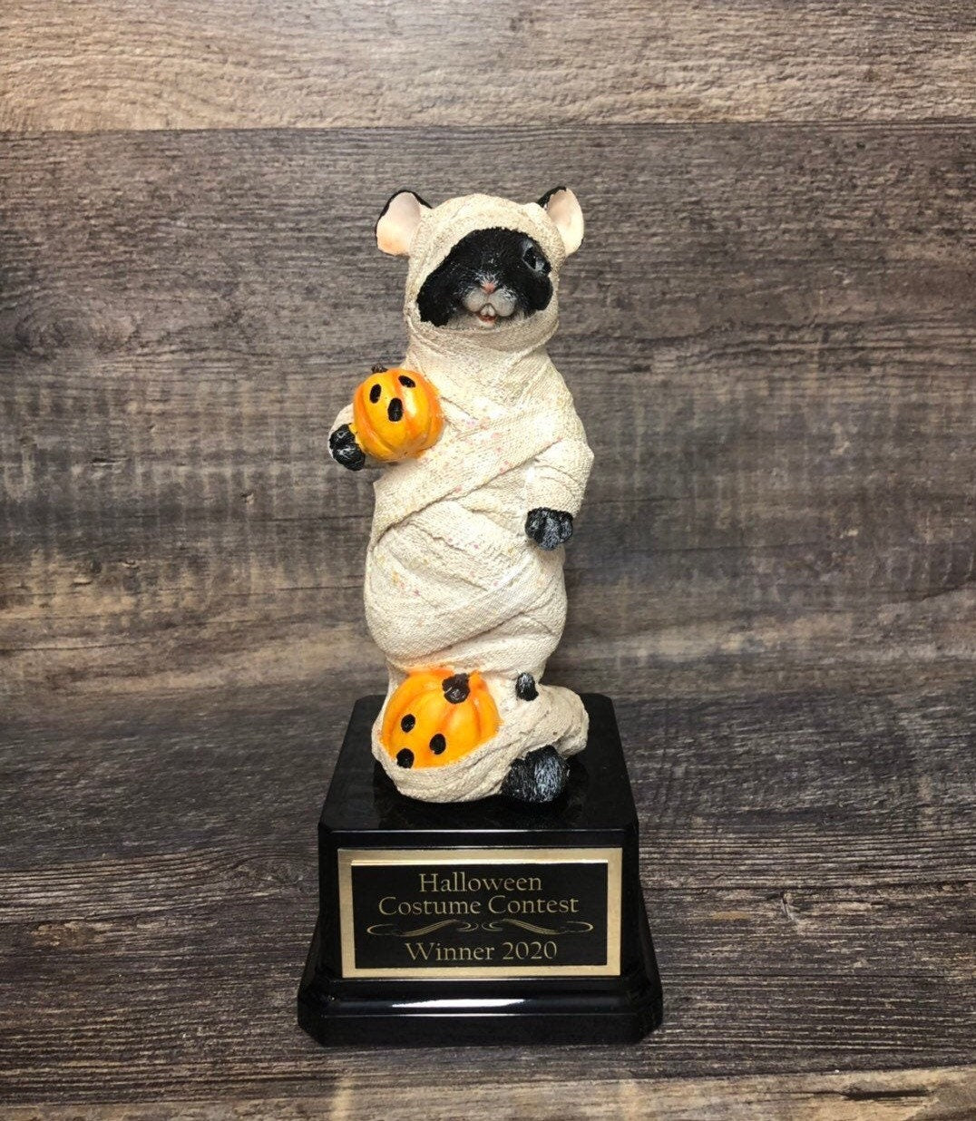 3 Halloween Trophies Costume Contest Best Pumpkin Carving Contest Scariest Costume Mice Trophy Halloween Decor Trunk or Treat
