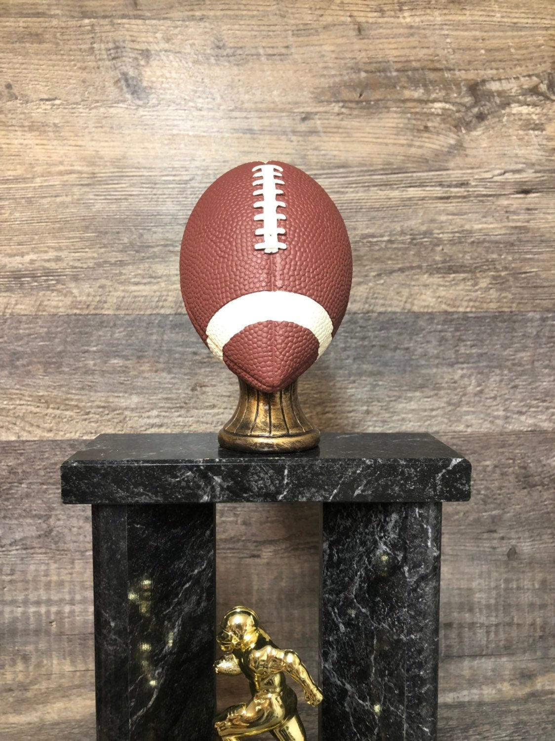 Fantasy Football Trophy FFL Champion Trophy League Winner Custom Engraved Realistic Football Top Super Bowl Fantasy Award Winner