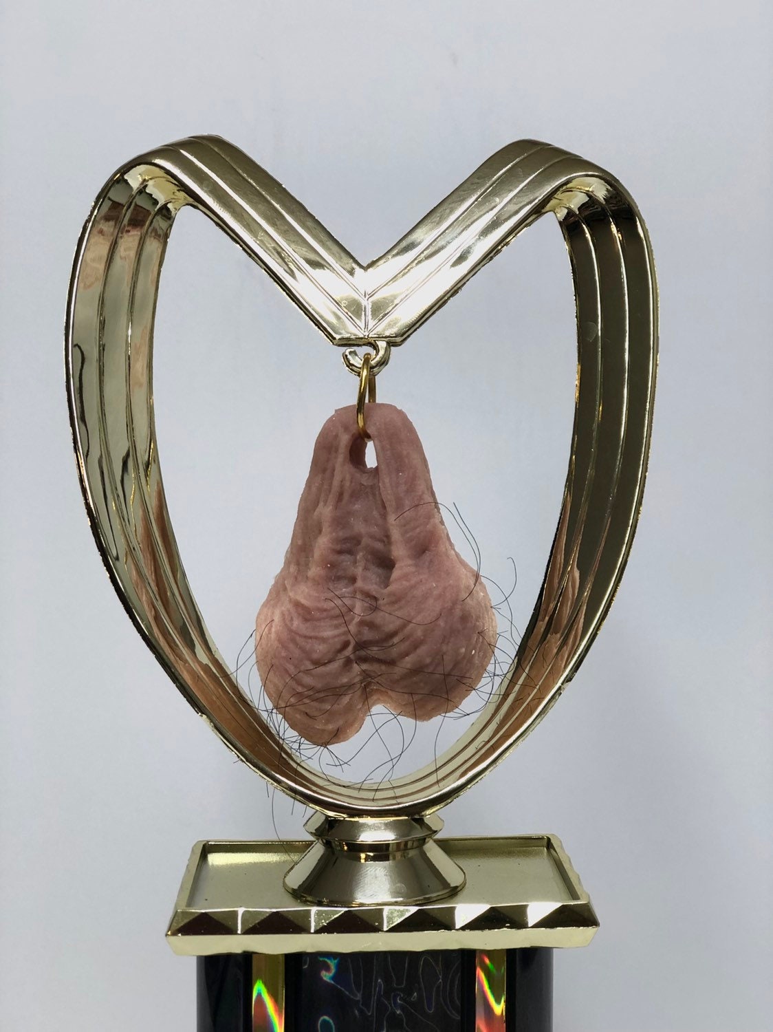 Fantasy Football HAIRY Balls Sacko Loser Trophy Last Place FFL Trophy You Suck HAIRY Balls Funny Trophy Adult Humor Gag Gift Testicle