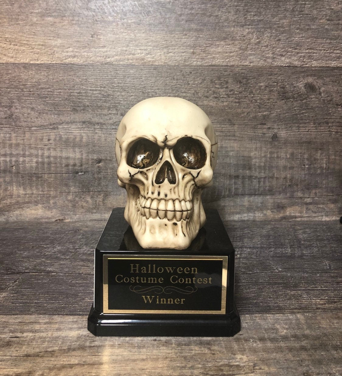 Halloween Trophy Skull Scariest Costume Contest Best Costume Dia De Los Muertos Pumpkin Carving Dead Pool Trophy Skeleton Halloween Decor