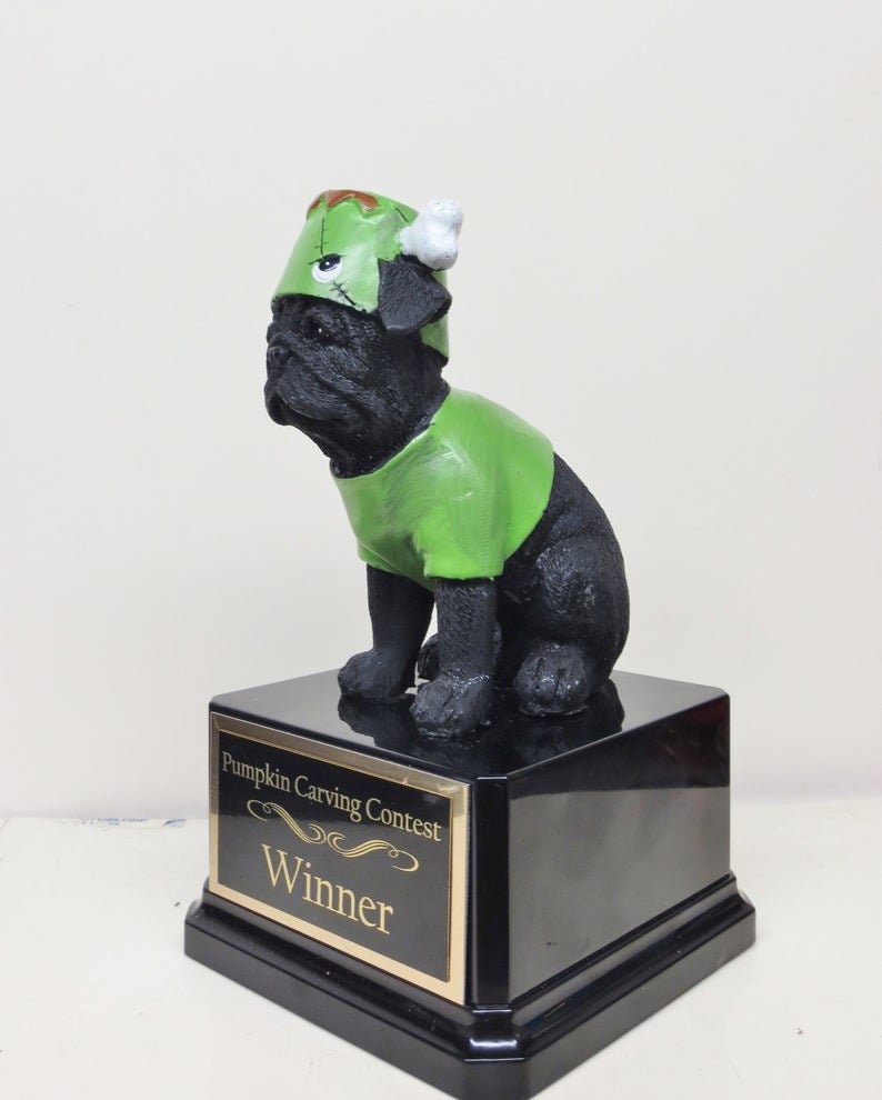 Halloween Trophy Frankenstein Dog Best Howl-O-Ween Costume Contest Pumpkin Carving Contest Scariest Costume Halloween Decor Trunk or Treat