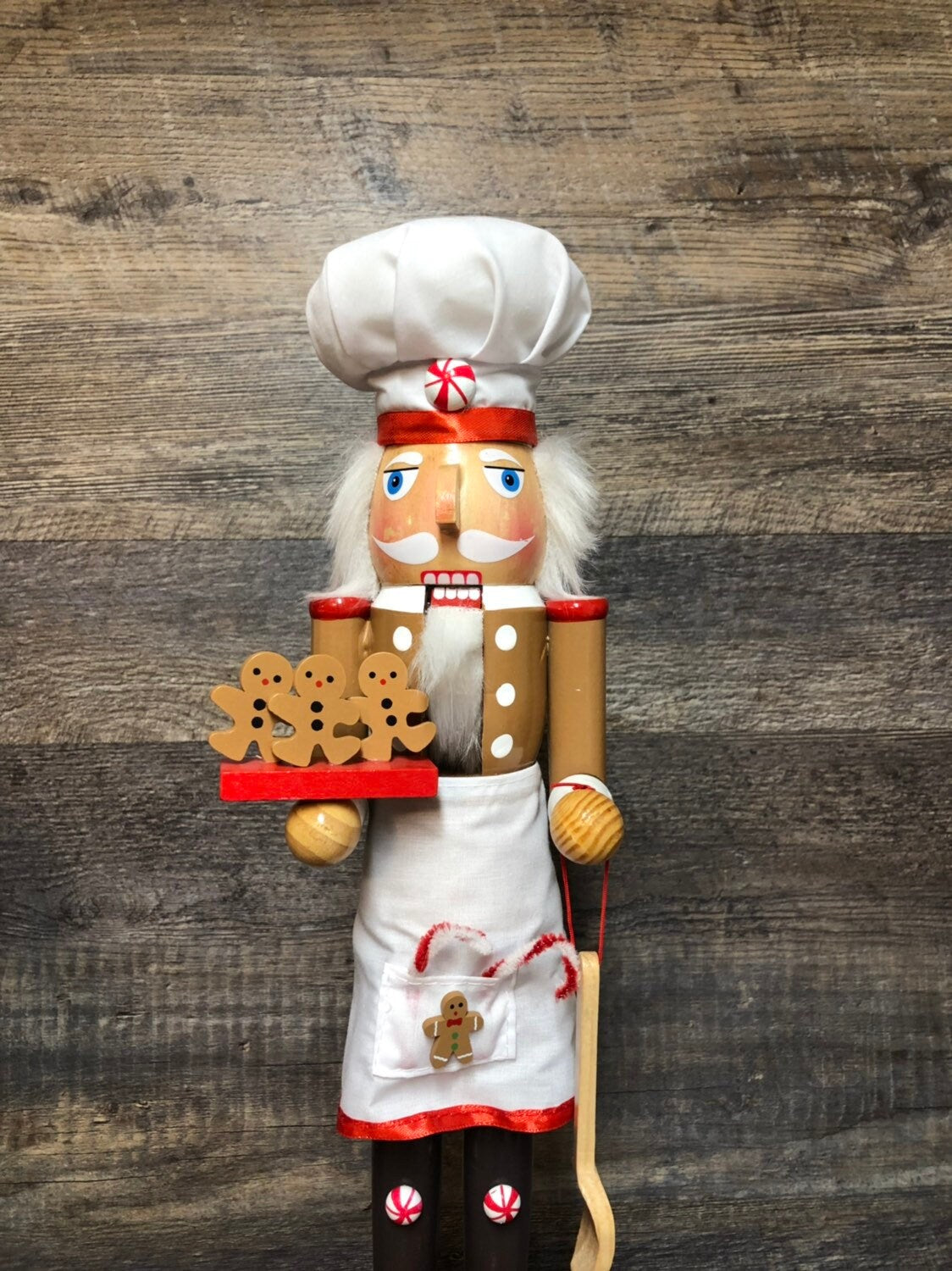 17" Gingerbread House Cookie Bake Off Christmas Nutcracker Trophy Ugly Sweater Contest Large GINGERBREAD MAN Nutcracker Holiday Decor