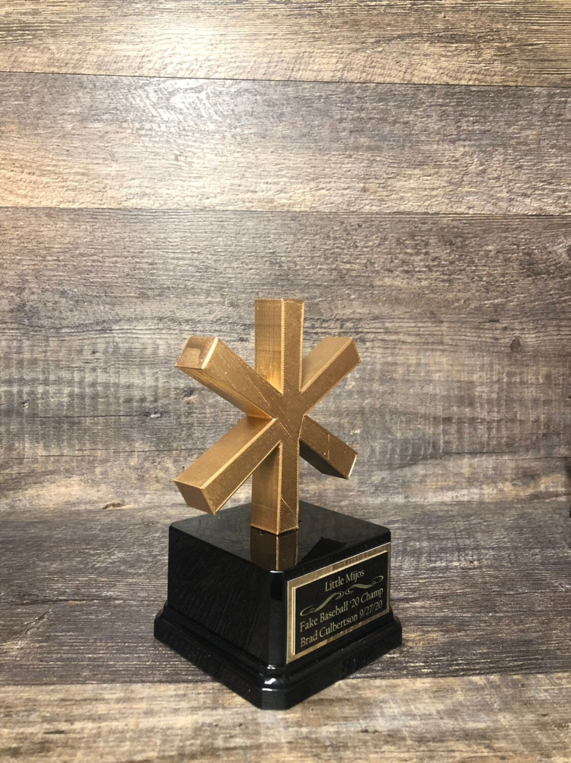Funny Asterisk Trophy For A Crazy Year Unique Fantasy Sports Trophy Award Bracket Champion Championship Team Award Personalized