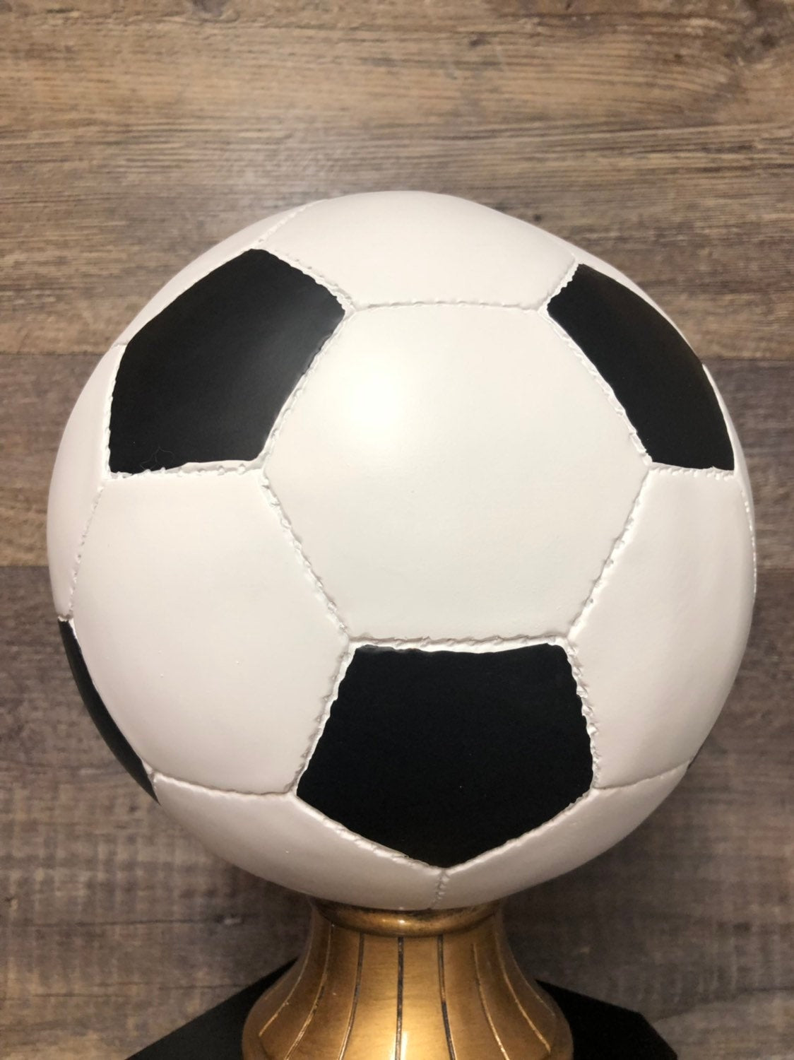 Soccer Trophy FULL SIZE Realistic Fantasy Soccer League Trophy 15" Soccer Ball 6 or 12 Year Perpetual Championship League Award Winner
