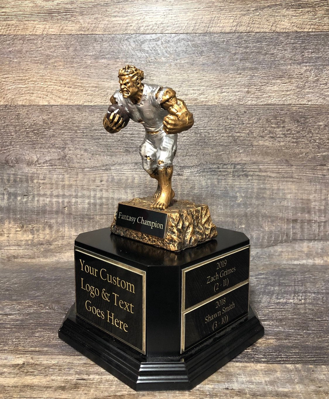 Fantasy Football Trophy FFL Monster Trophy 6 or 12 Perpetual Trophy League Winner Fantasy Football League Championship Award Trophy