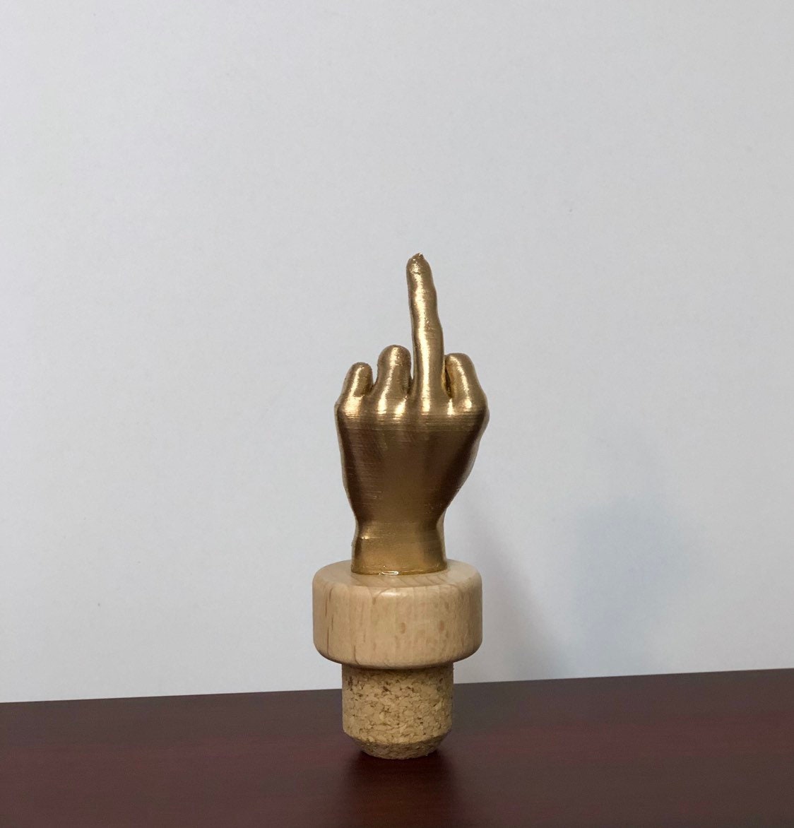 MIDDLE FINGER Funny Wine Bottle Stopper Gag Gift Novelty Wine Cork F*ck You Wine Stopper Birthday Gag Gift Wine Lover Adult Humor The Bird