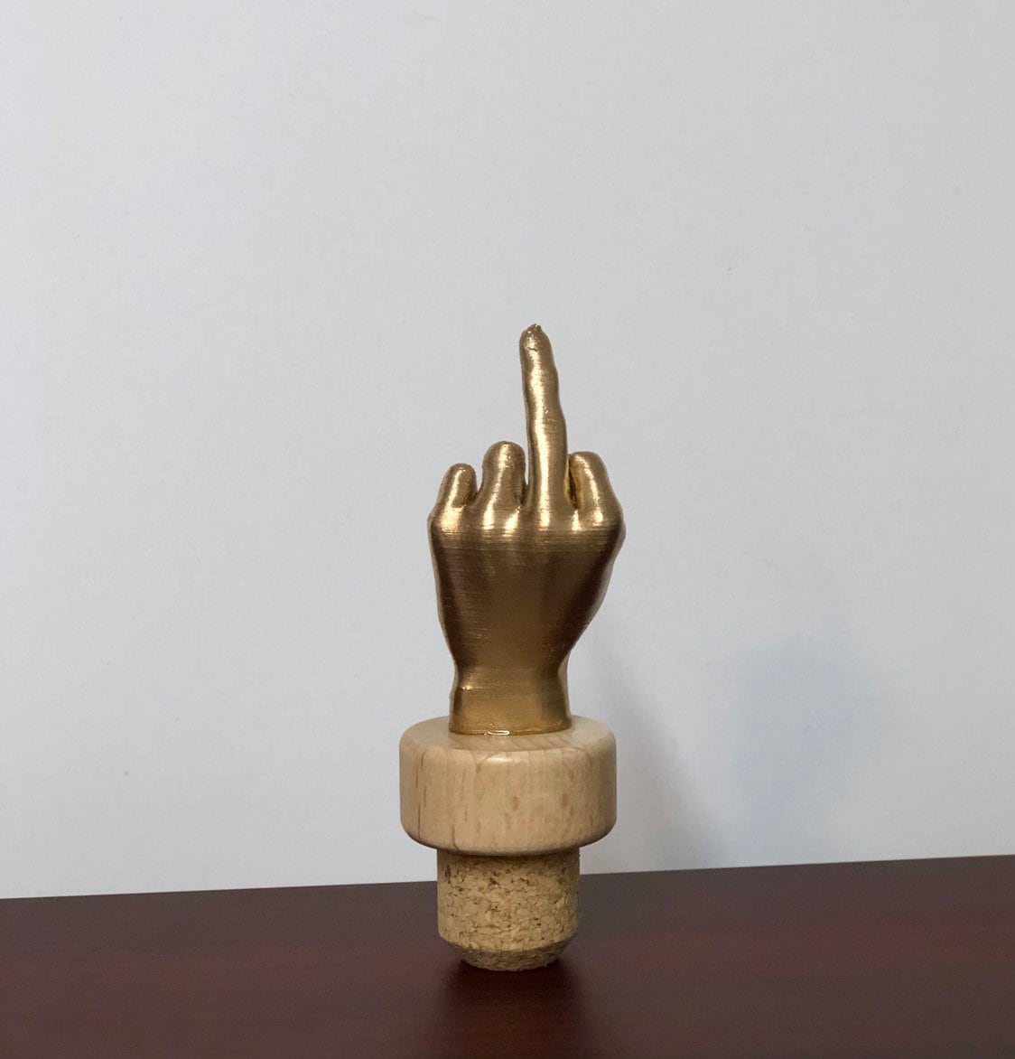 Wine Stopper MIDDLE FINGER Funny Gag Gift Novelty Wine Cork F*ck You Bottle Stopper Birthday Gag Gift Wine Lover Adult Humor The Bird