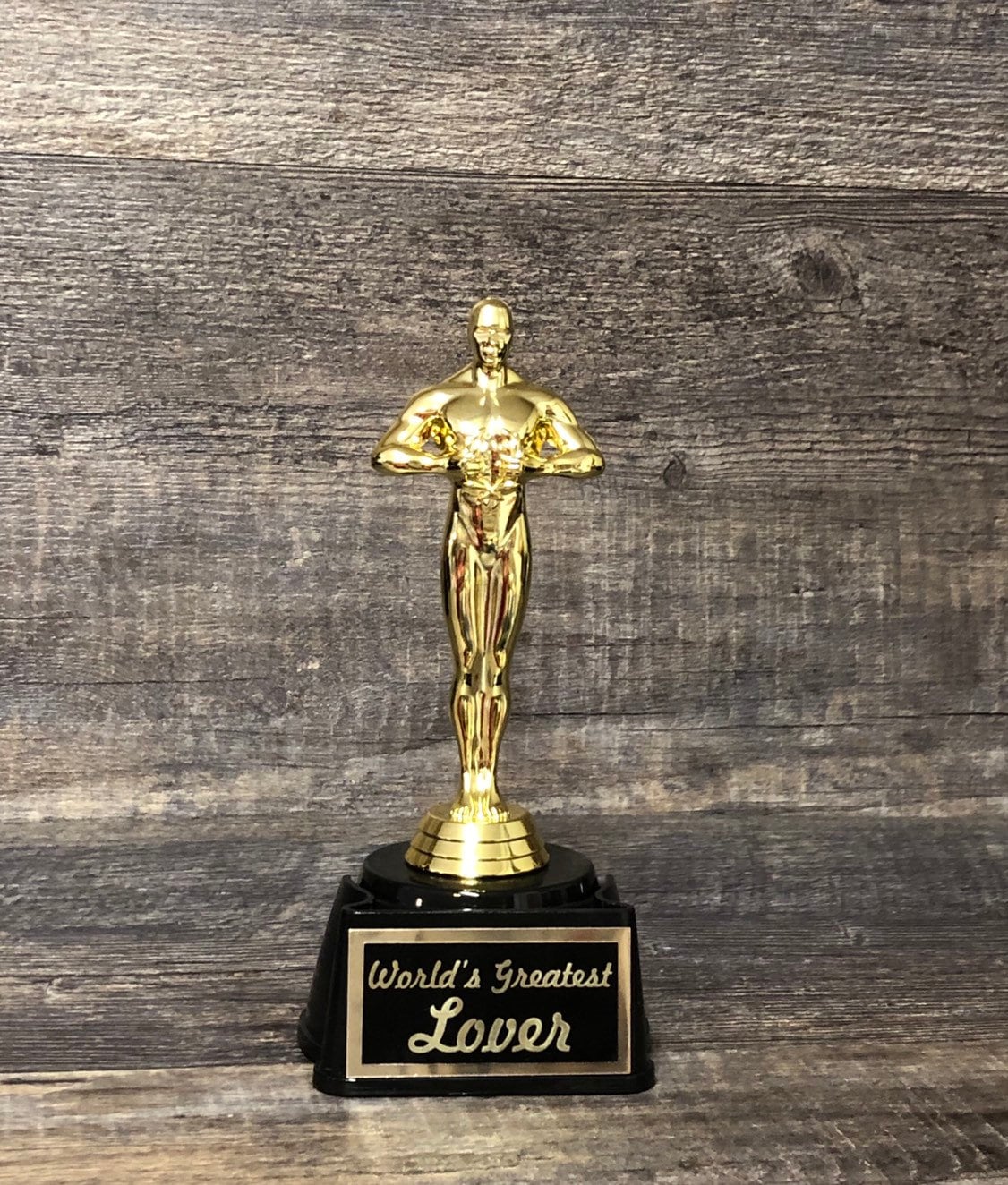 World's Greatest Lover Gag Gift Best Boyfriend Award Adult Humor Personalized Gift Trophy Custom Appreciation Award Achievement Award