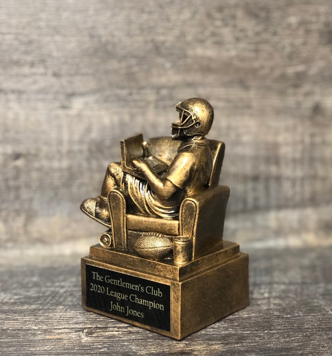 Fantasy Football Trophy League Trophy FFL Champ Champion Winner Fantasy League Sports Award Armchair Quarterback Free Engraving