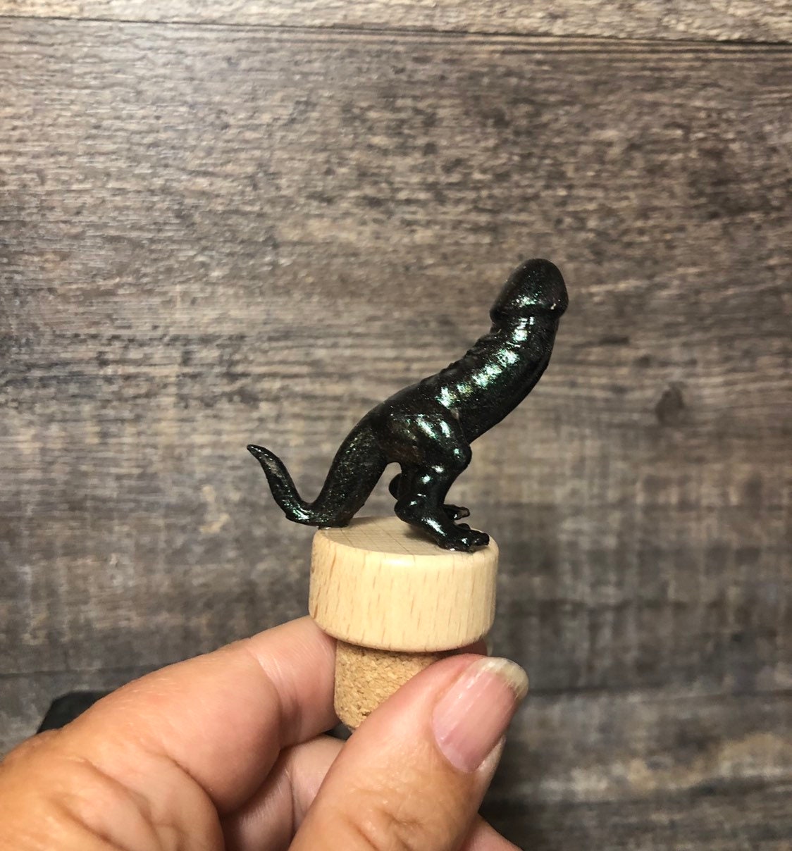 Wine Stopper DICKASAURUS Color Shift GREEN Iridescent Mature Funny Novelty Bottle Wine Stopper Gag Gift Christmas Wine Lover Birthday Gift