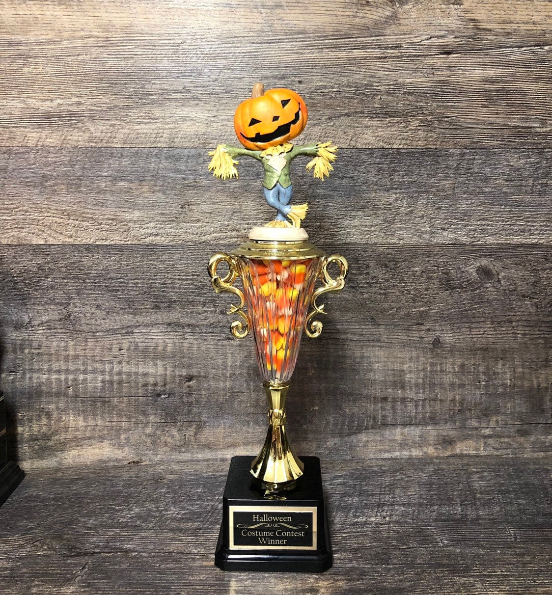Halloween Trophy Halloween Costume Contest Trophy Winner Pumpkin Carving Contest 14" Halloween Decor Pumpkin Scarecrow Costume Contest
