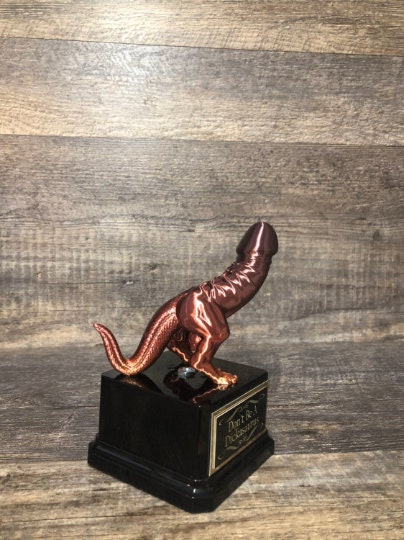 Funny Trophy Dickasaurus Award You're A Dick Sacko Fantasy Football League LOSER Trophy FFL Last Place Fantasy Dickhead Penis Funny Award