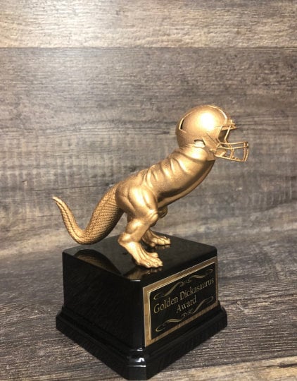 Fantasy Football League LOSER Sacko Trophy FFL Last Place Dickasaurus Award Gag Gift Funny Penis Trophy You're A Dick Dickhead Dinosaur